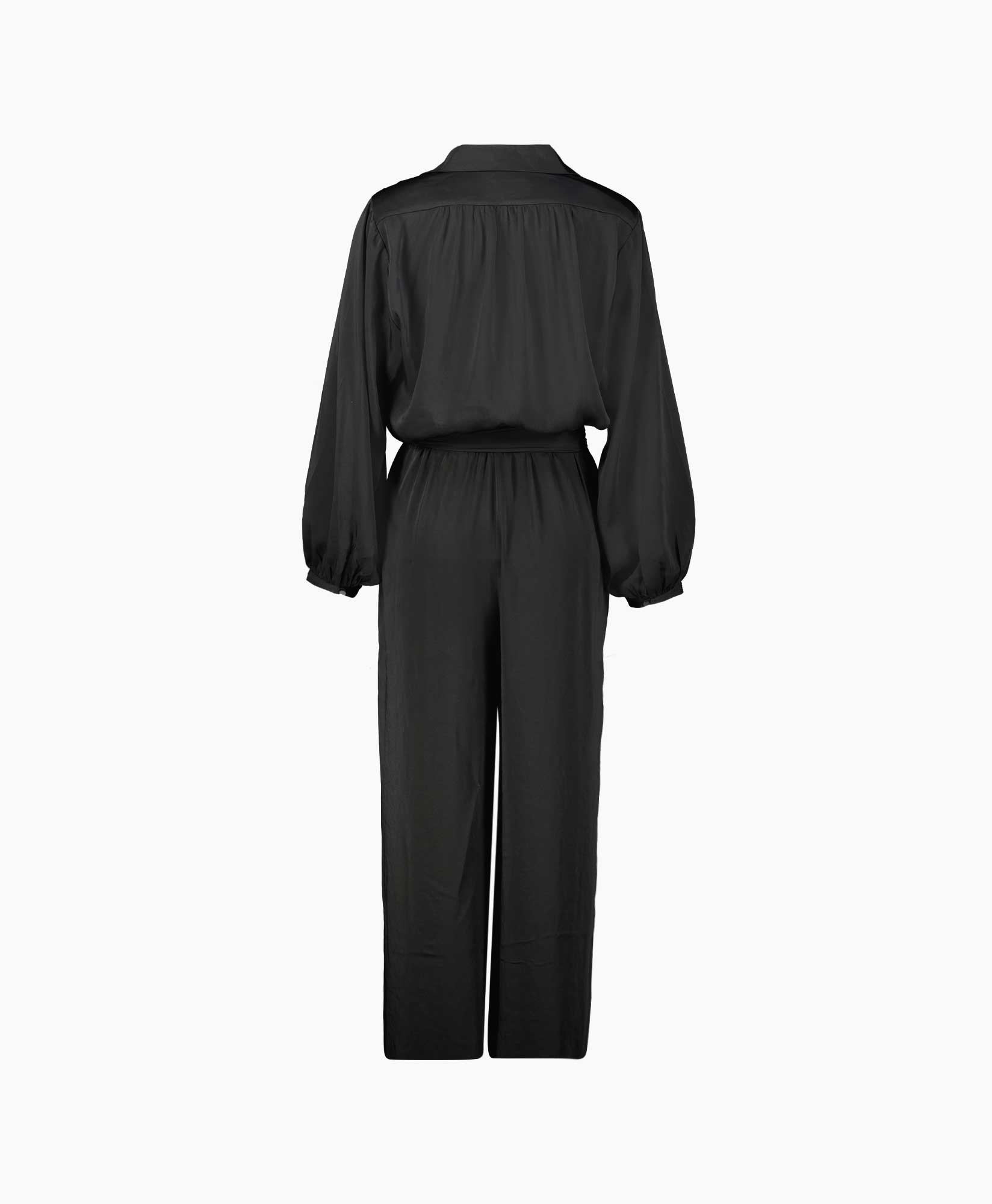 Zenggi Jumpsuit Japanese Satin Zwart
