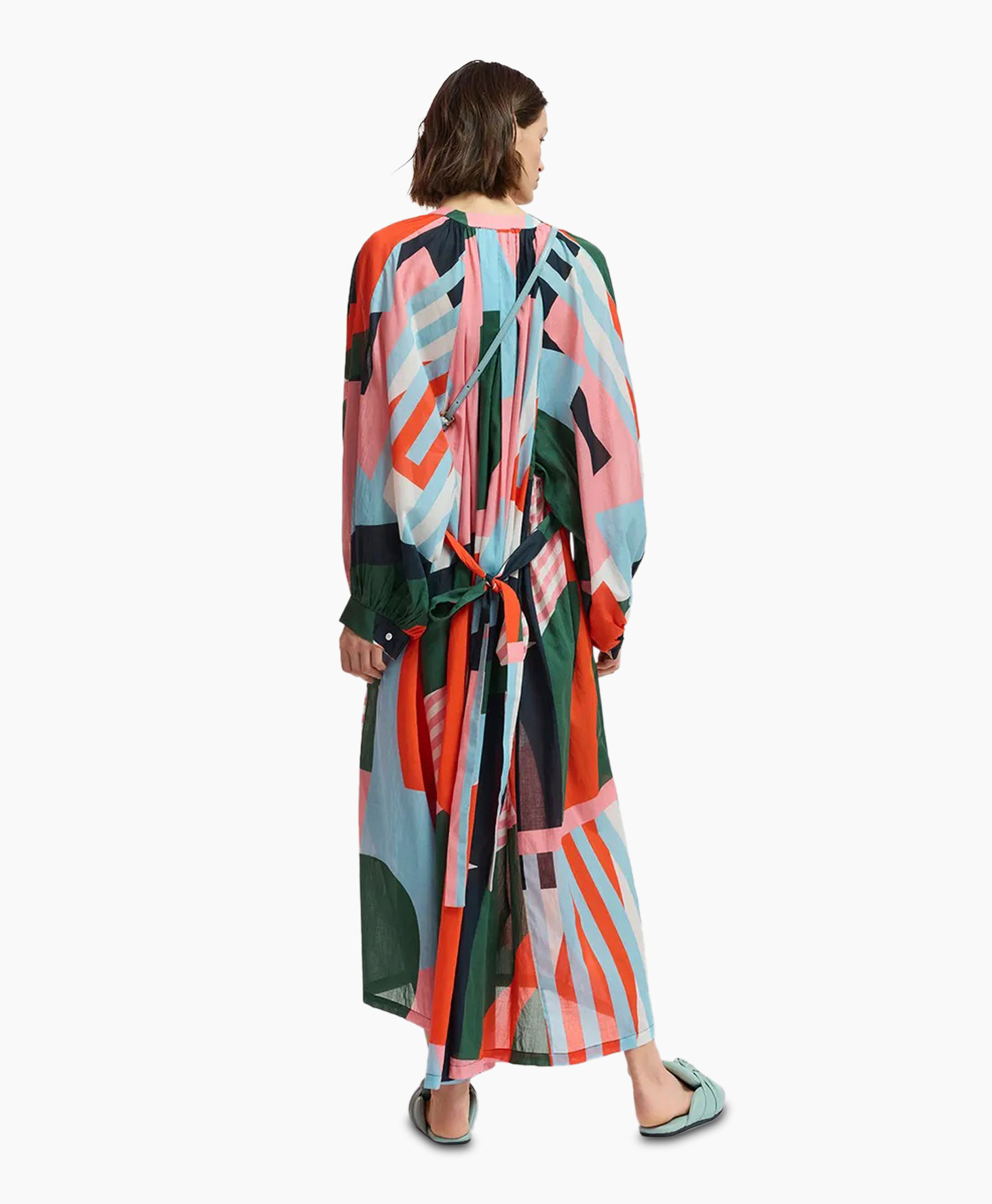 Jurk Fallorca midden blauw