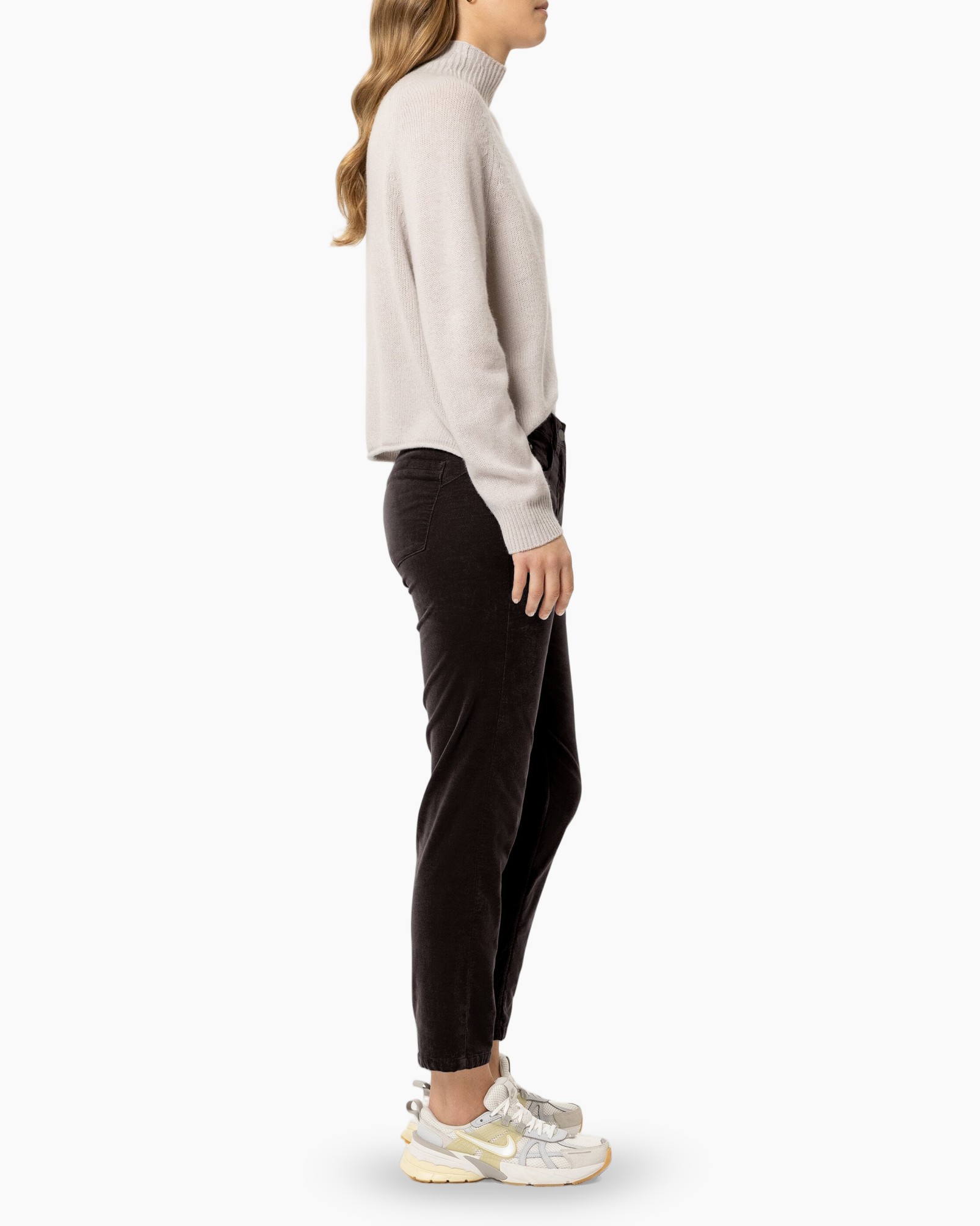 rolkraag, trui, beige, breiwerk, pull