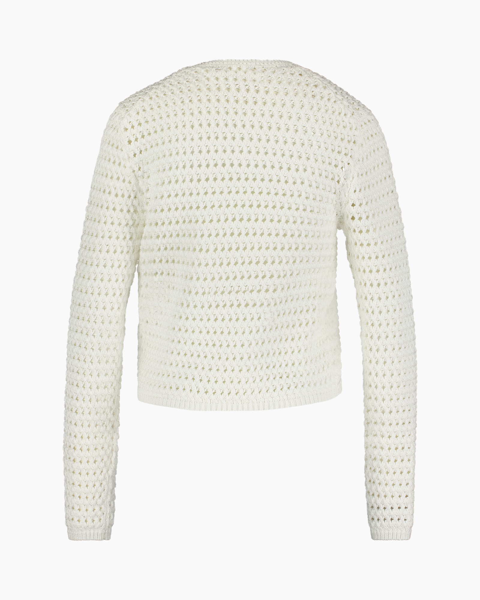 cardigan, gebreide, openwork, rickrack?, logo