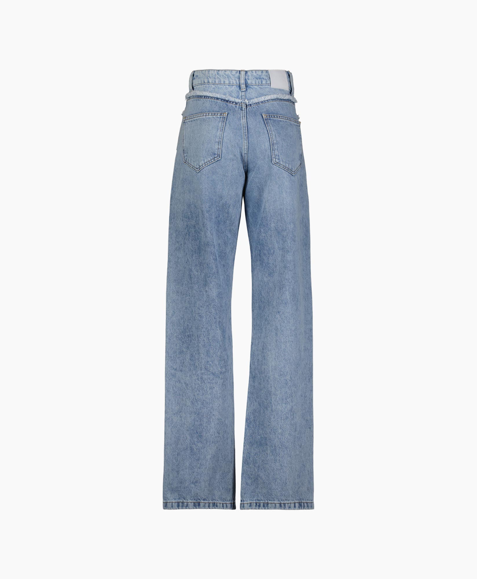 Jeans Denim Block Long Blauw