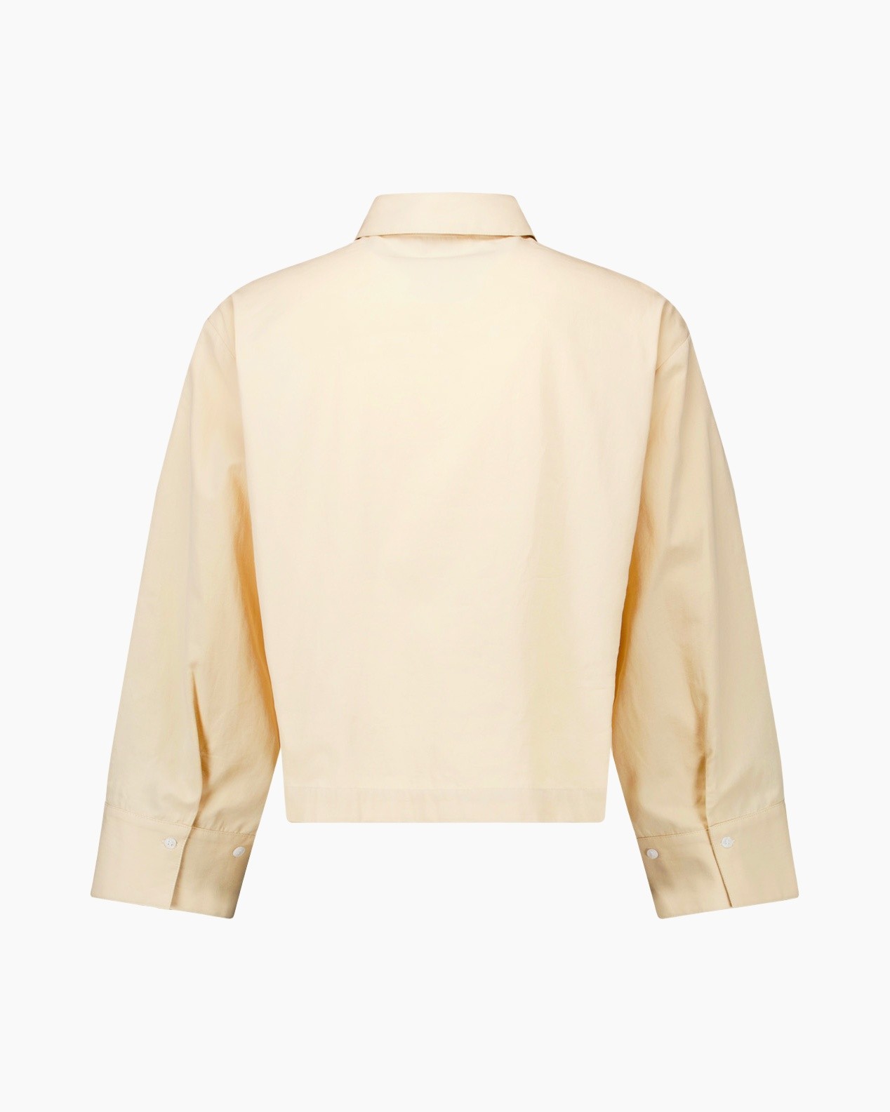 shirt, lange mouwen, kraag, beige, losse pasvorm