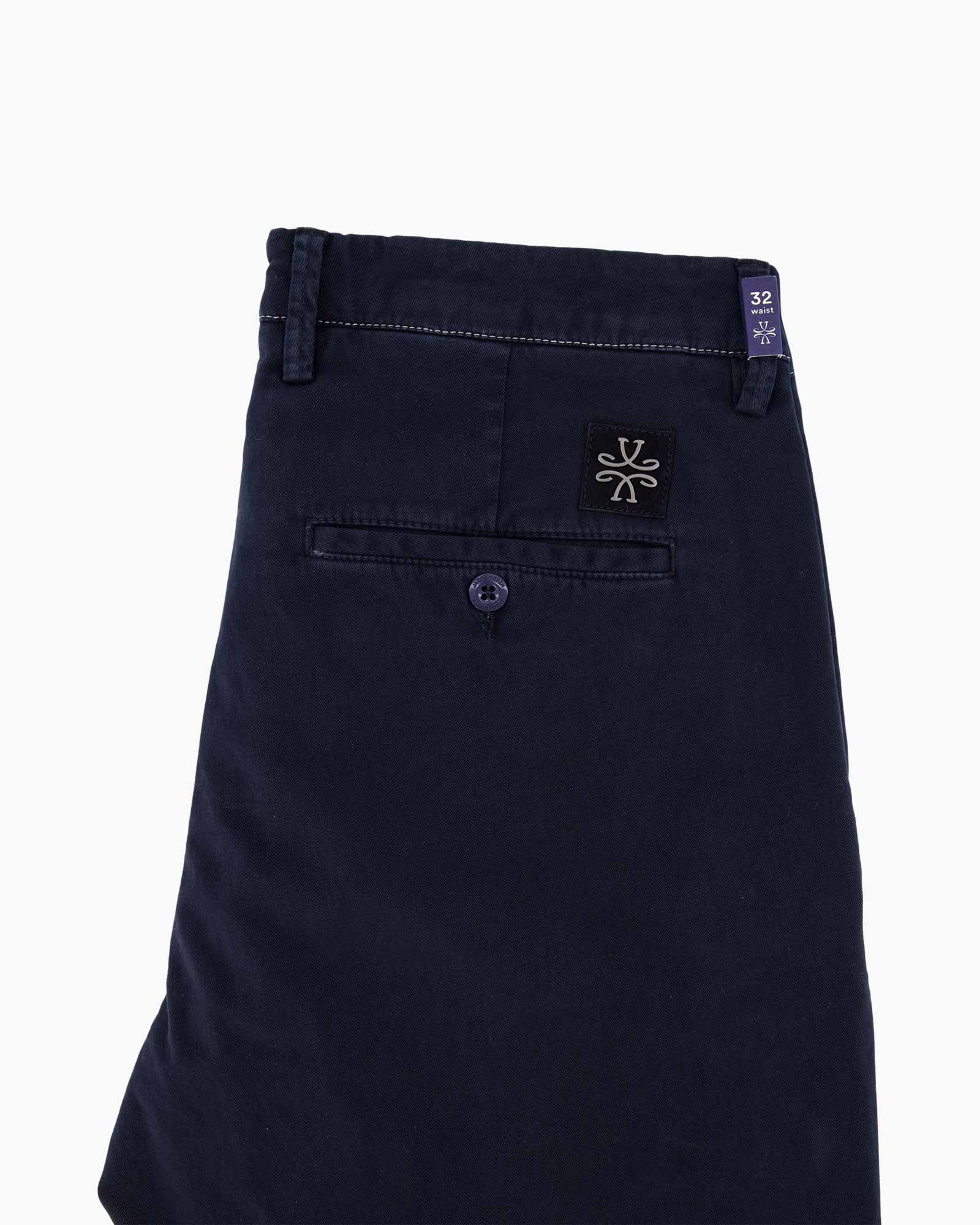 Pantalon Slim Fit Bobby Donker Blauw