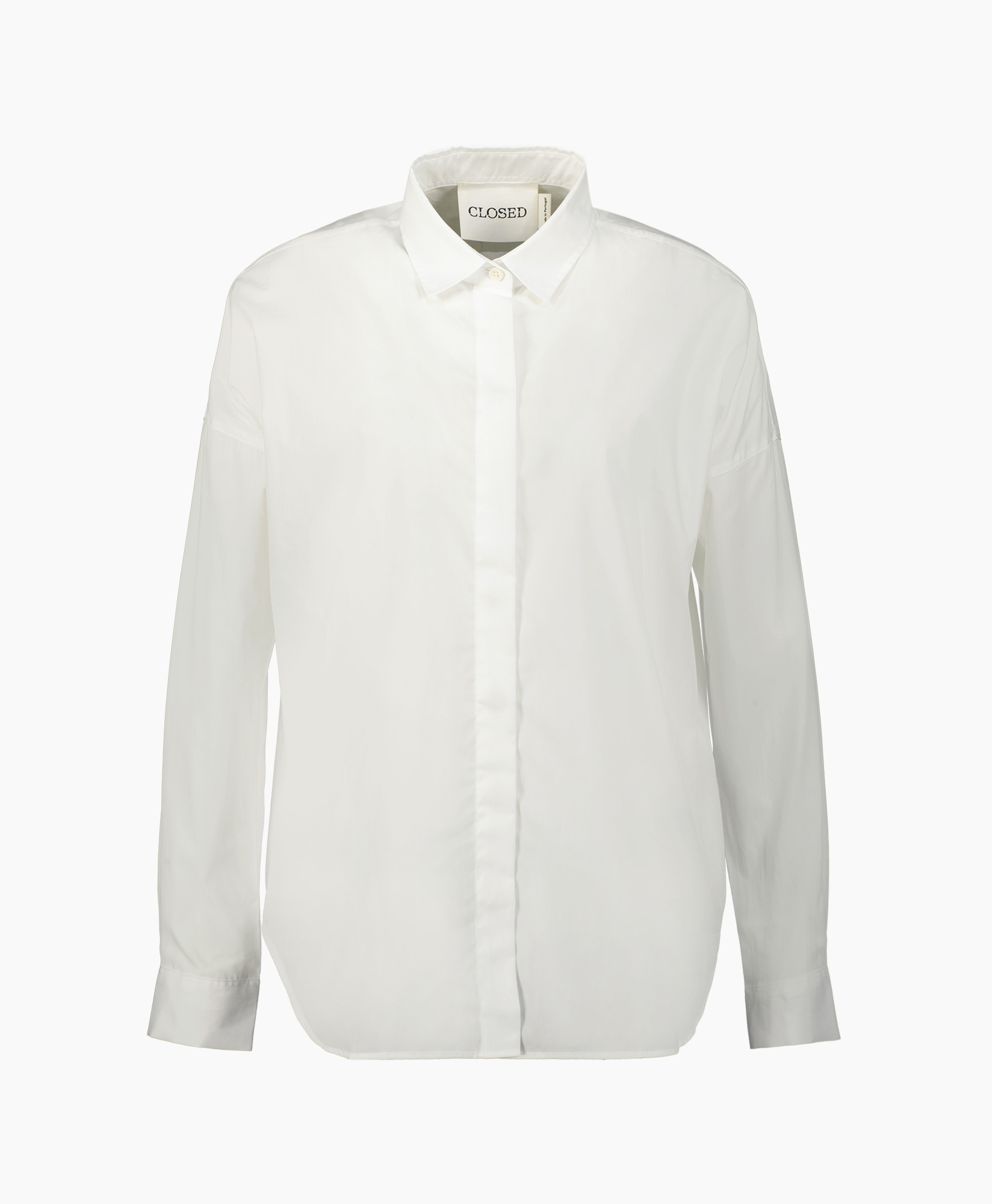 Closed Blouse Dropped Shoulder Blouse Wit