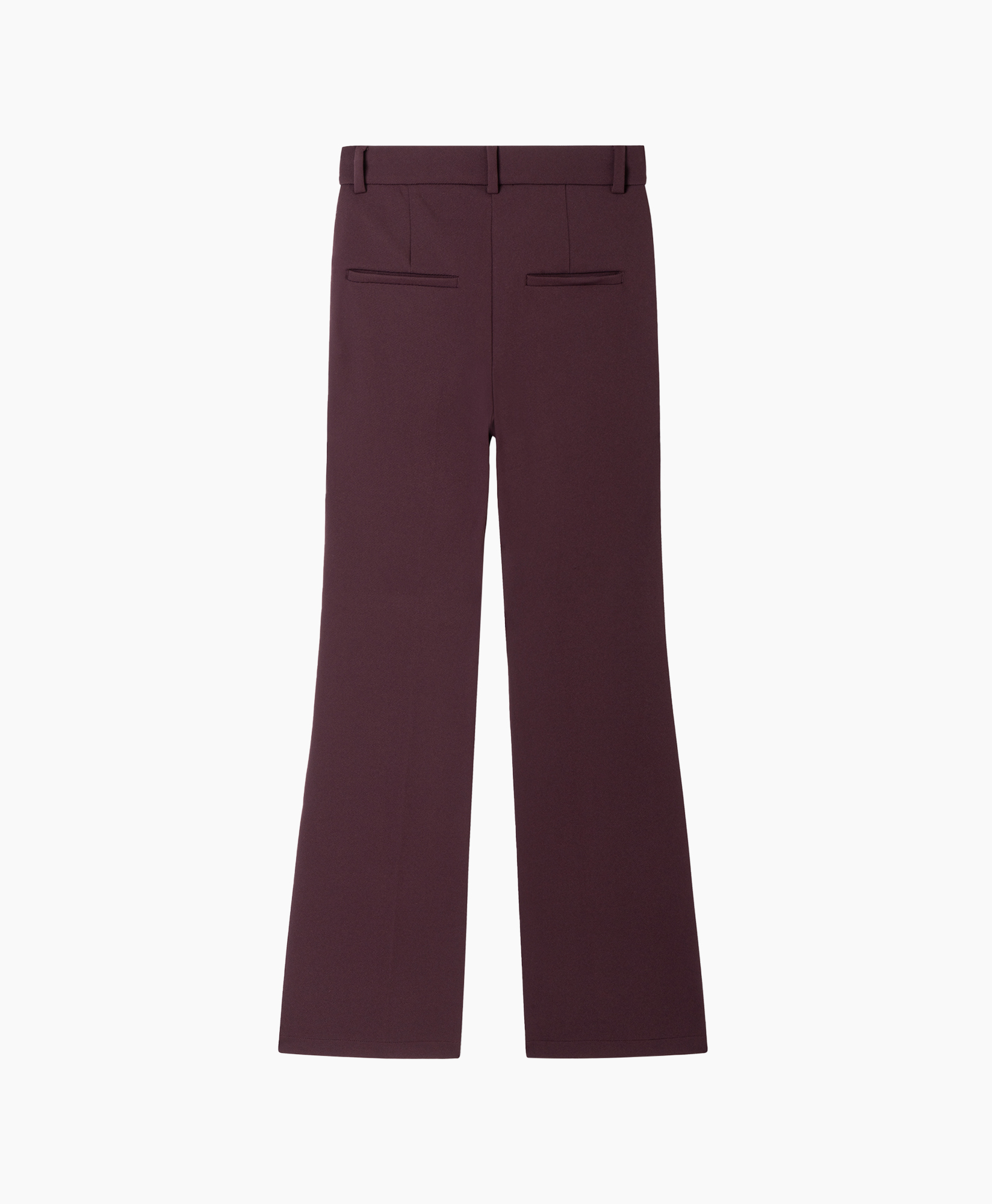 broek, broeken, plooien, wijdere pasvorm, paars