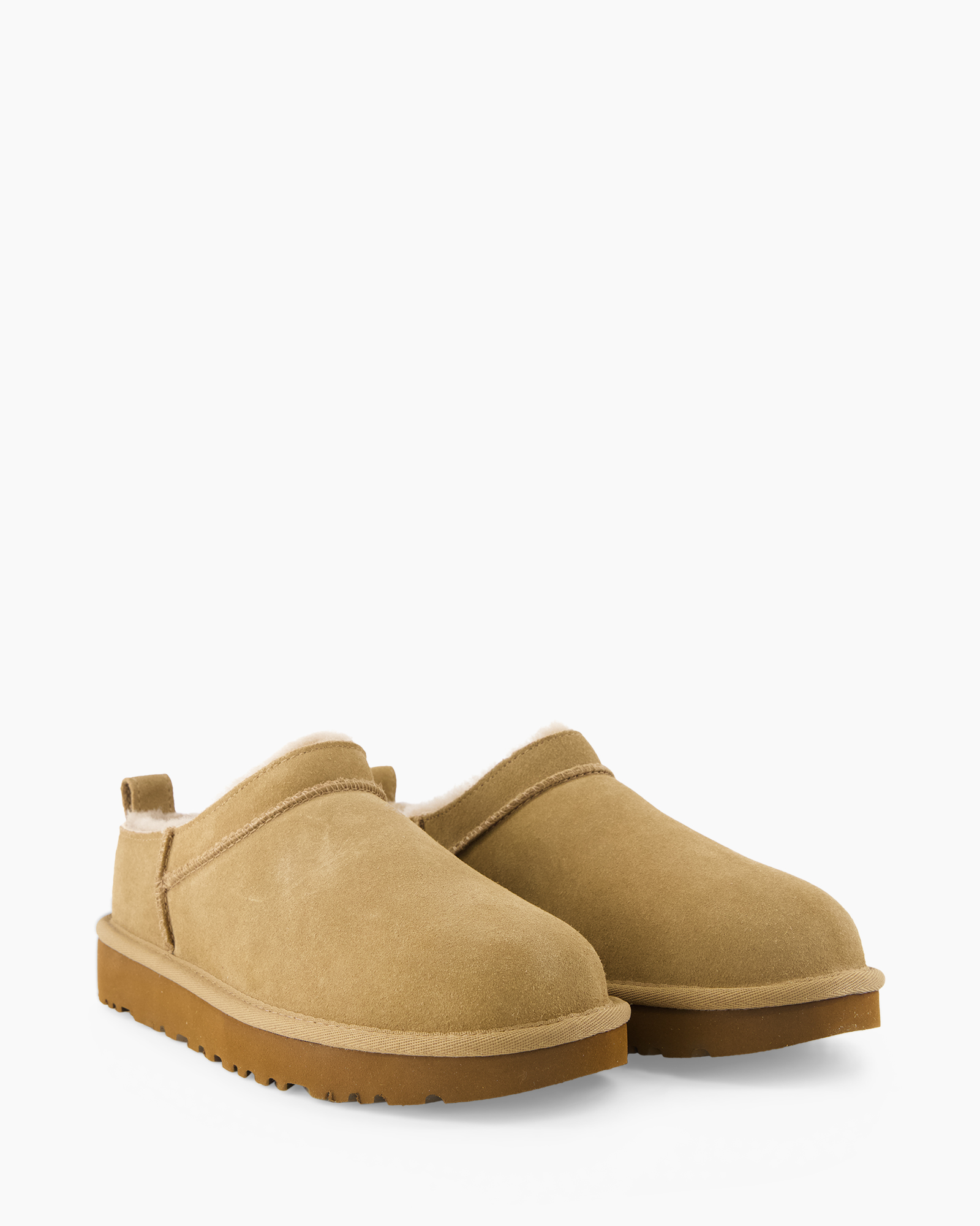 sloffen, mocassin, shearling, tan, buitenshuis, huisschoen