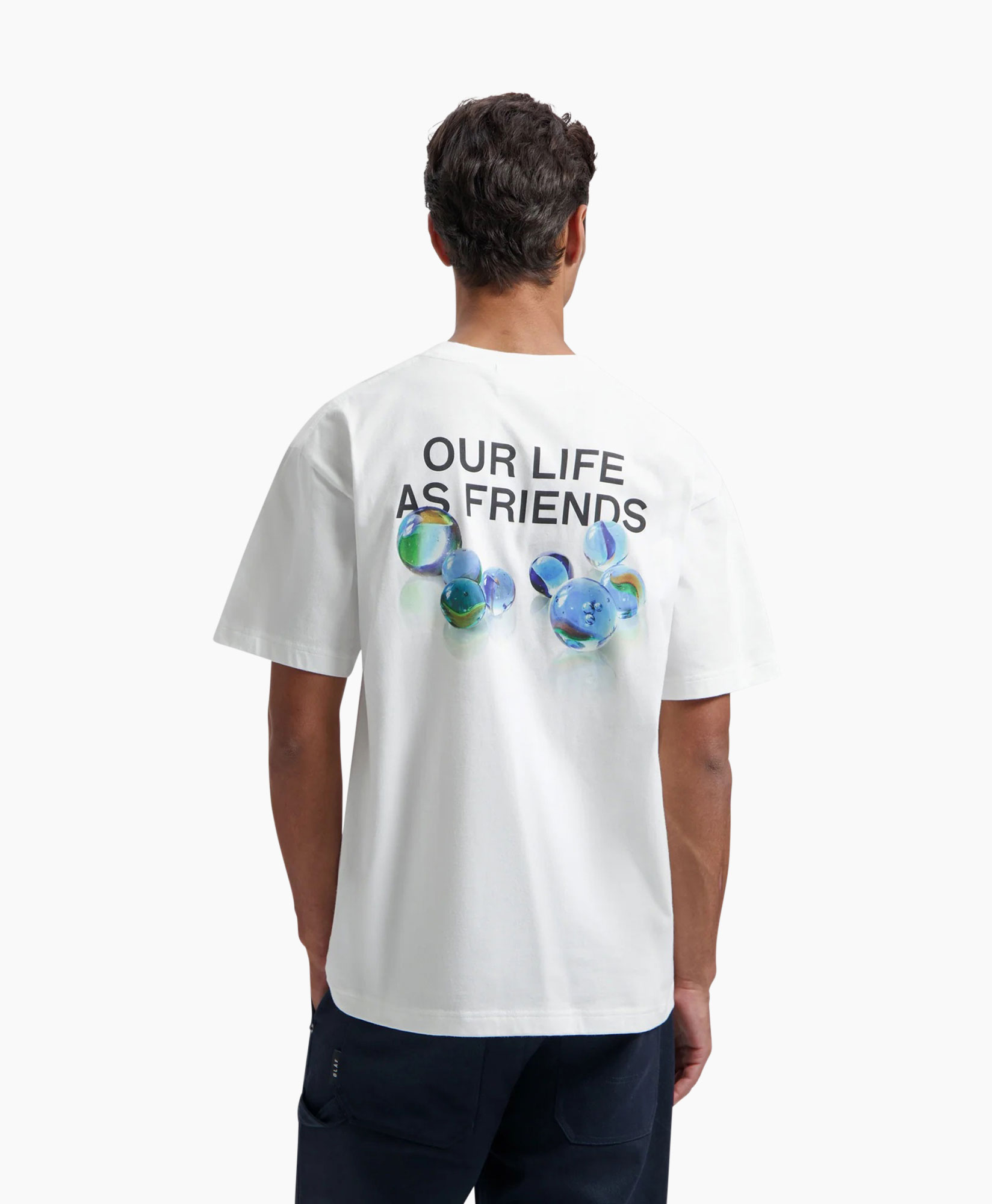 T-shirt Korte Mouw Marbles Tee Wit