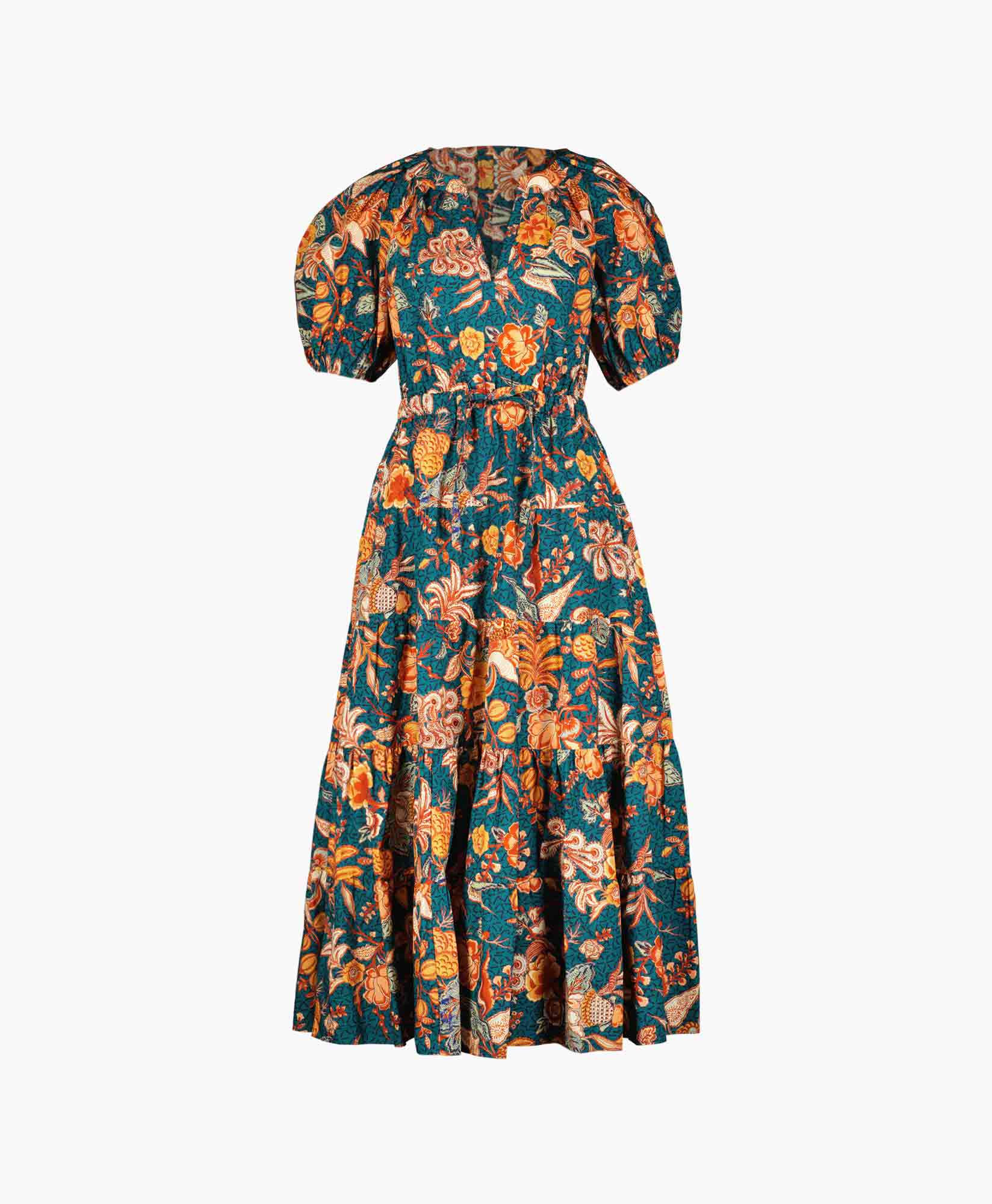Ulla Johnson Midi Jurk Pf230194 Groen