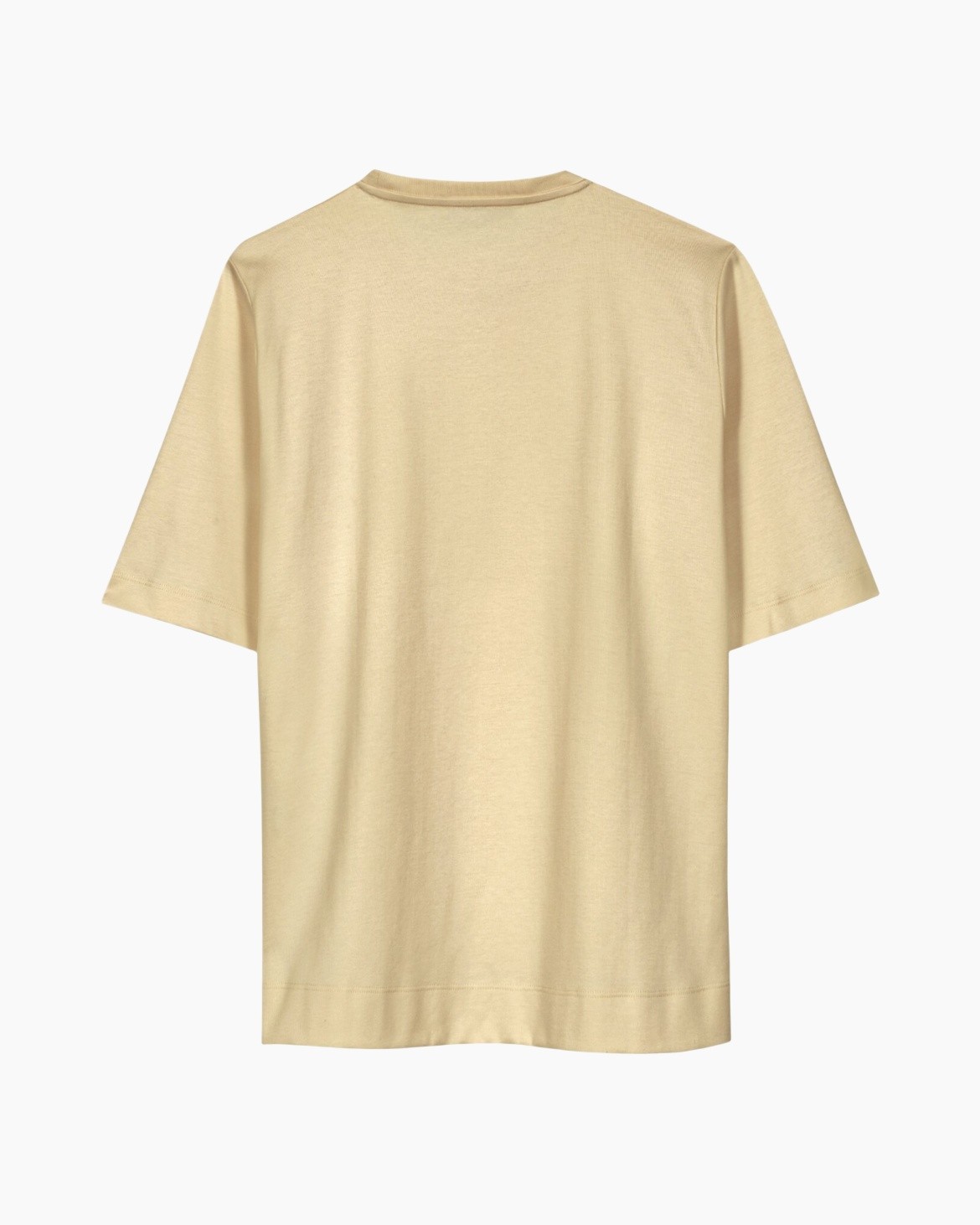 t-shirt, mouwloos, beige, kraagloze nek, unisex