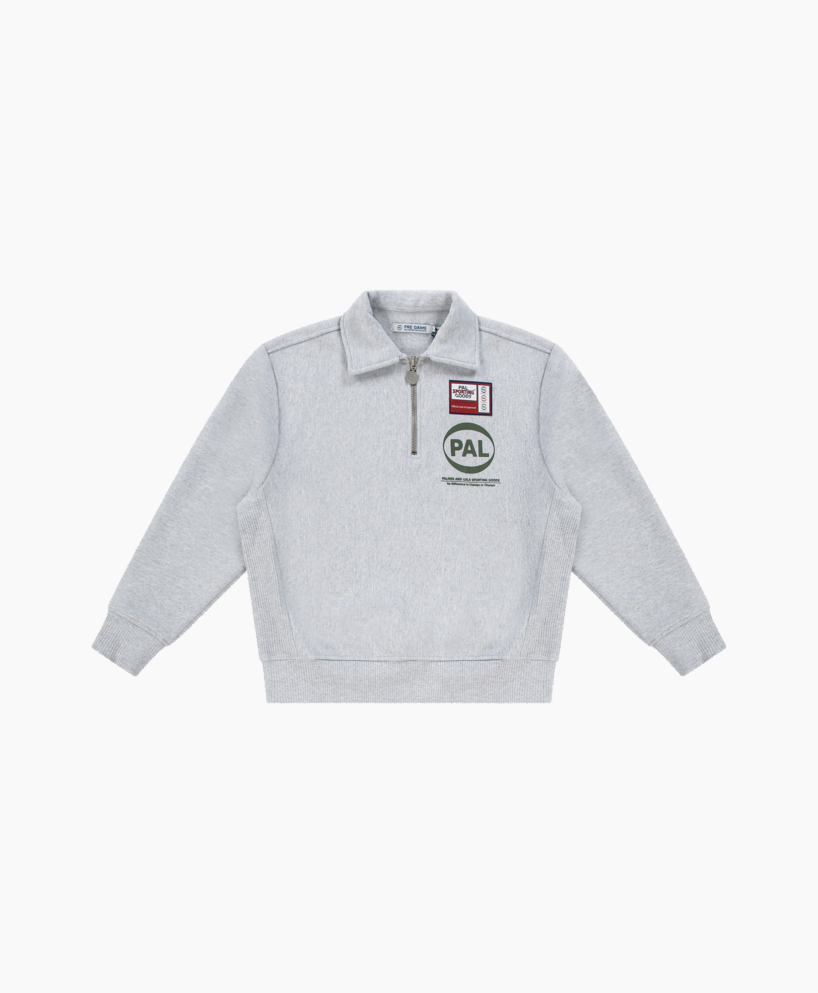 Sweater Company Half Zip Aw25 Licht Grijs