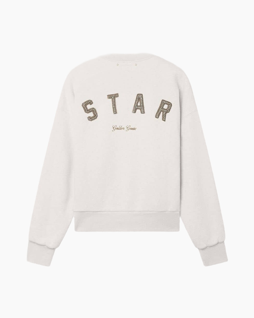 sweatshirt, lange mouwen, rond hals, gouden letters, ster-motief