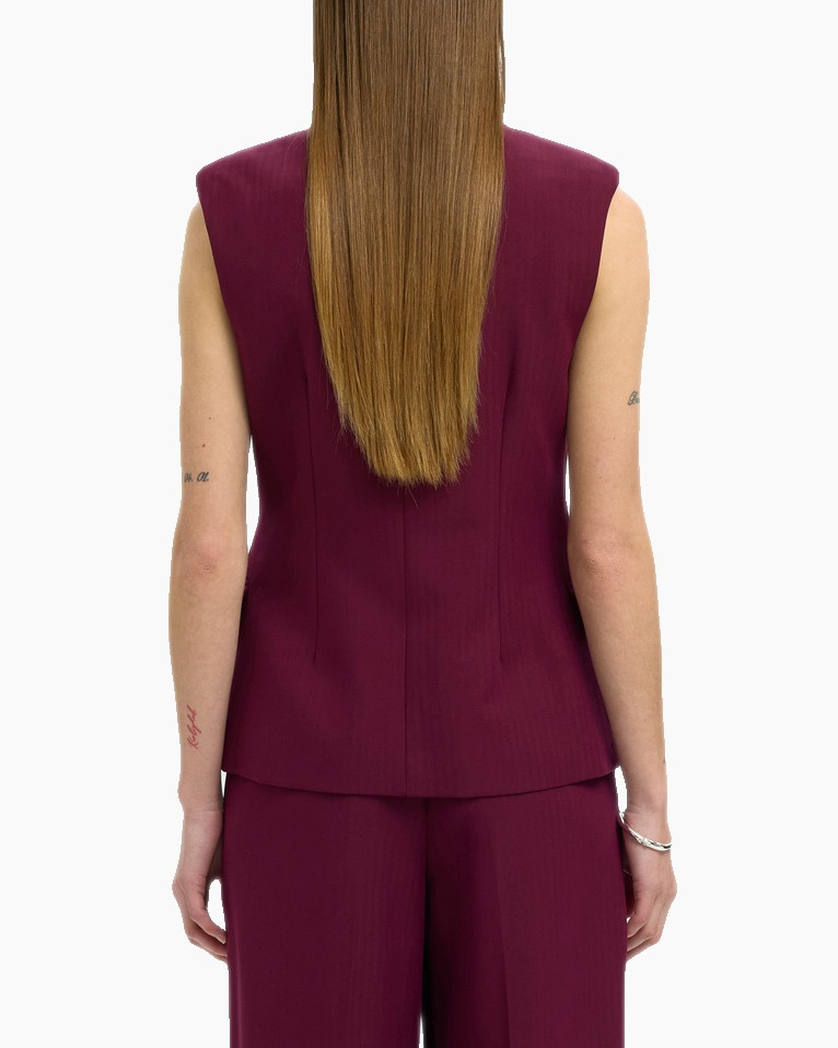 Gilet Fedora Vest Aubergine