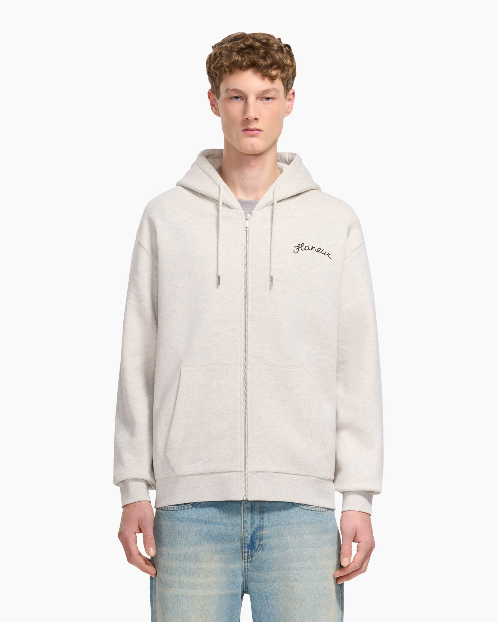 Vest Signature Zip-up Hoodie Grijs