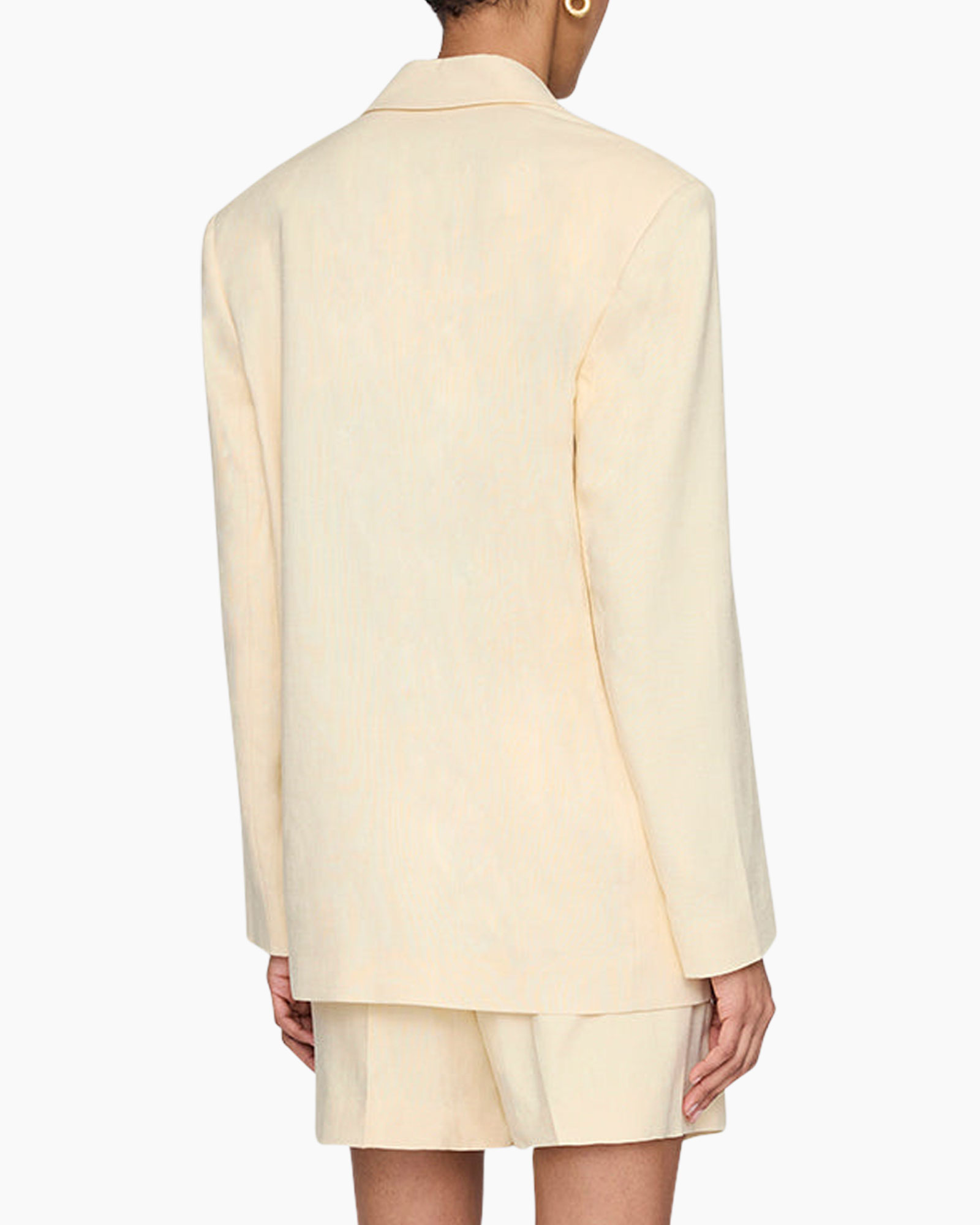 blazer, shorts,  Suit, beige, belt