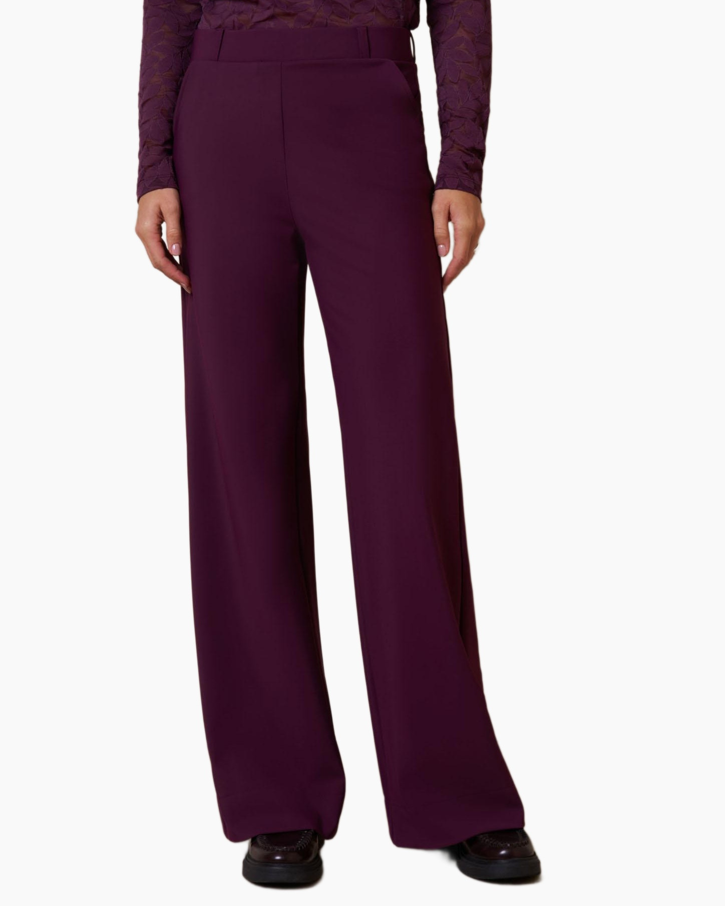 Broek Lexie Bonded Trousers Paars