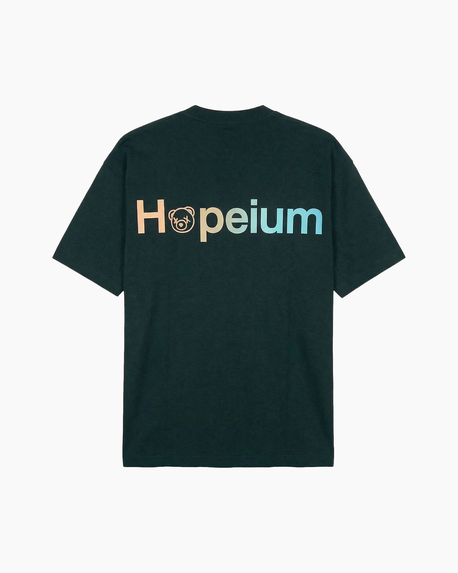 t-shirt, korte mouwen, donkergroen, grafisch, tekstlogo
