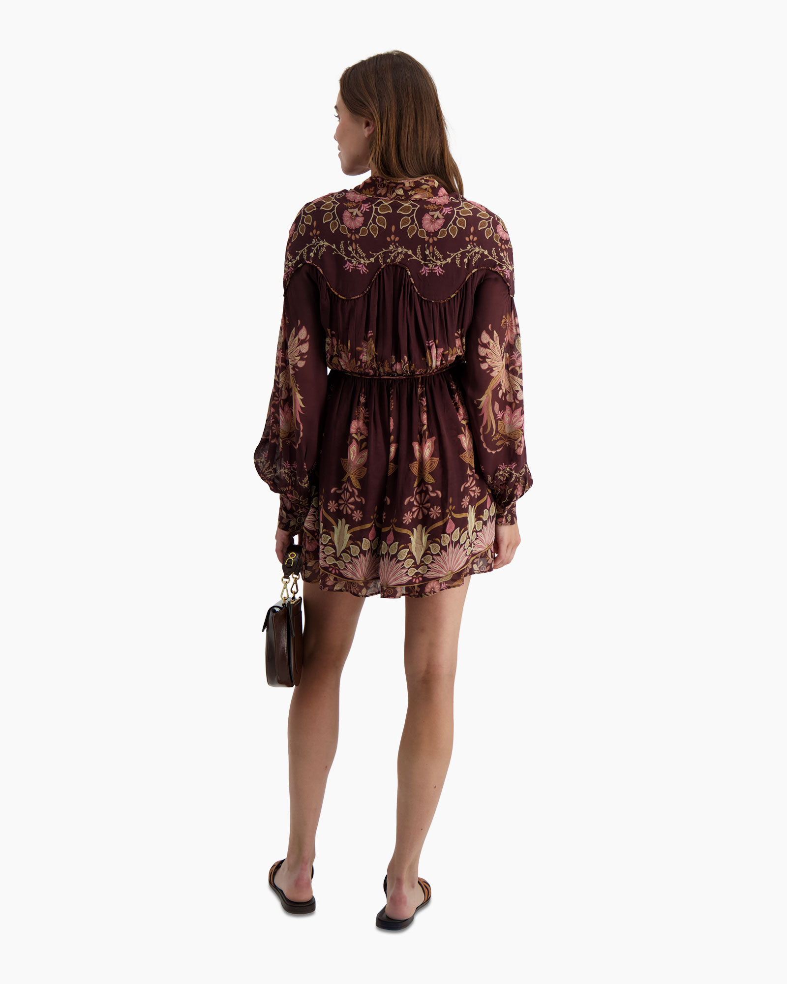 Mini Jurk Bella Knotted Neckline Mini Bordeaux
