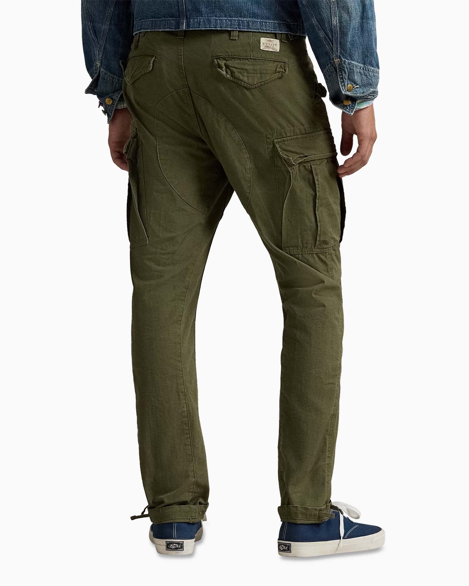 Cargobroek Slub Canvas Olijf