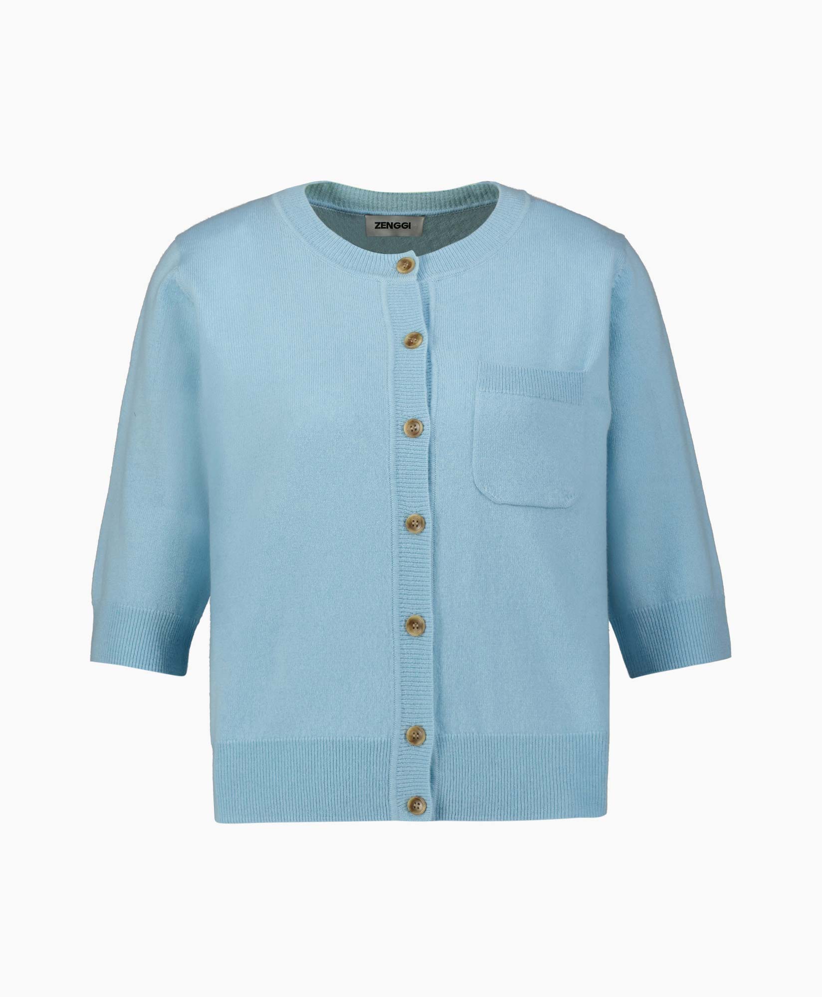 Vest Cashmere Blend  Aqua