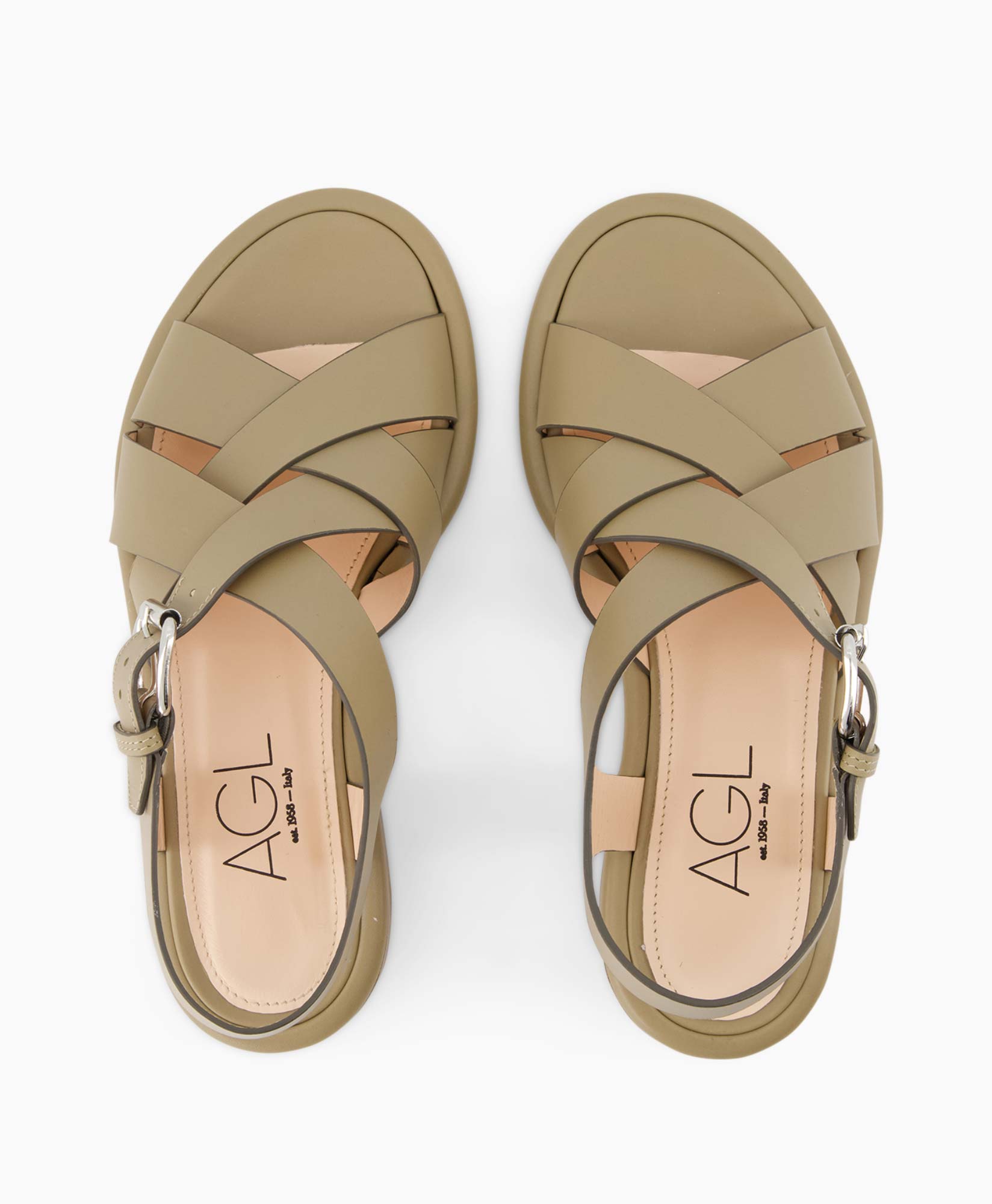 Sandaal Zonder Hak Alison Multi Khaki Sandaal Zonder Hak Alison Multi Khaki