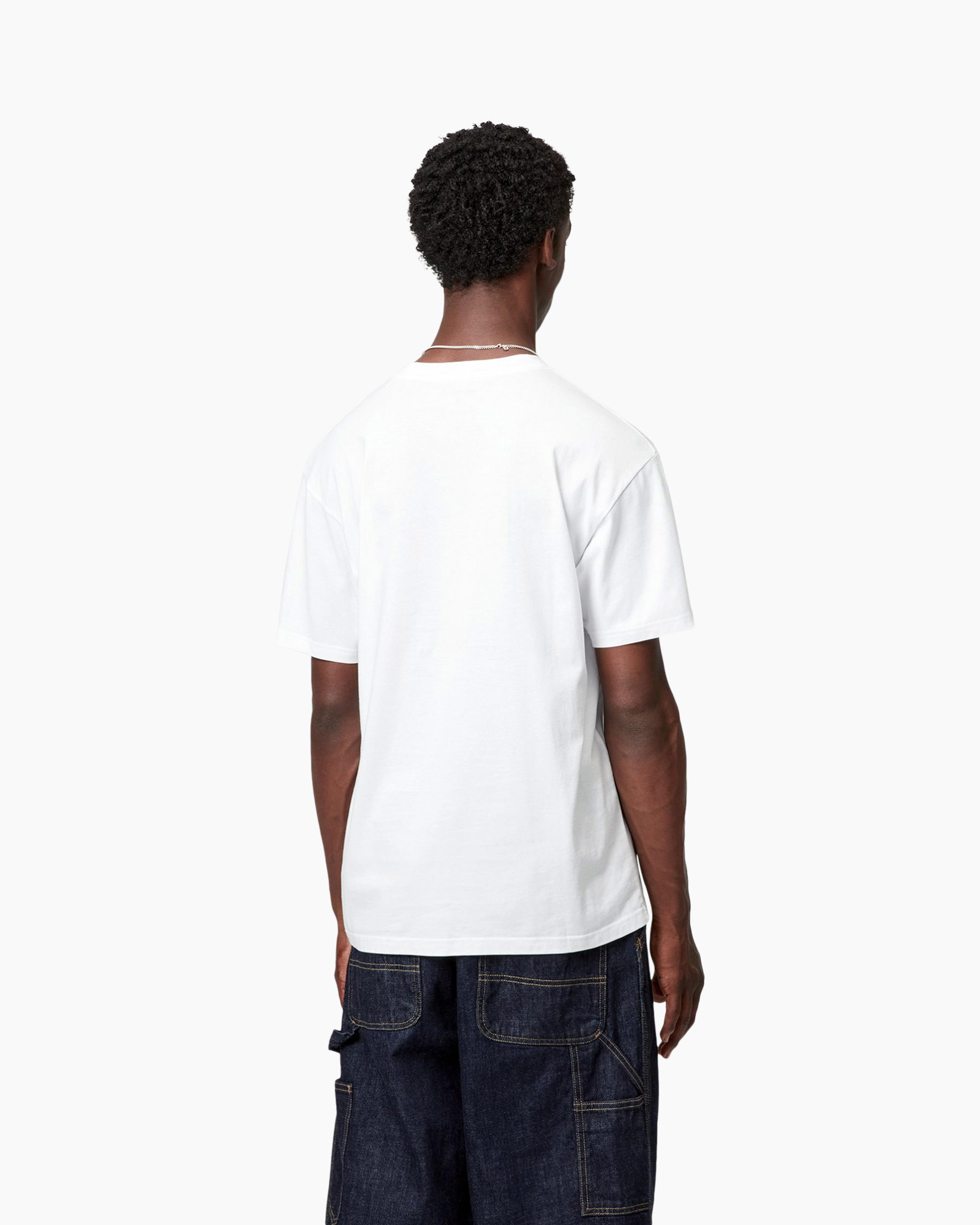 T-shirt S/s Pocket Heart Wit