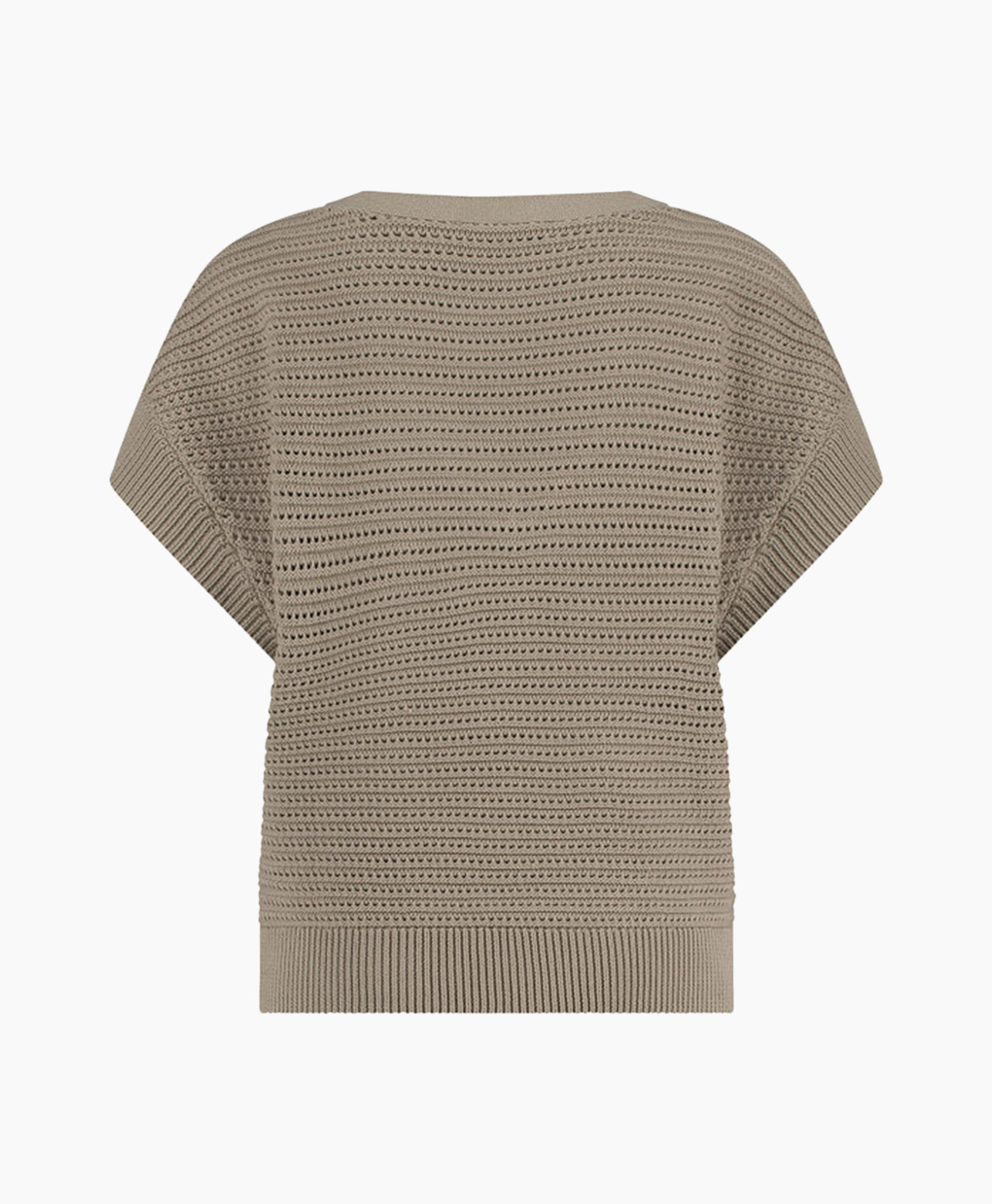 Top Chiara V-neck Crochet Top Geel