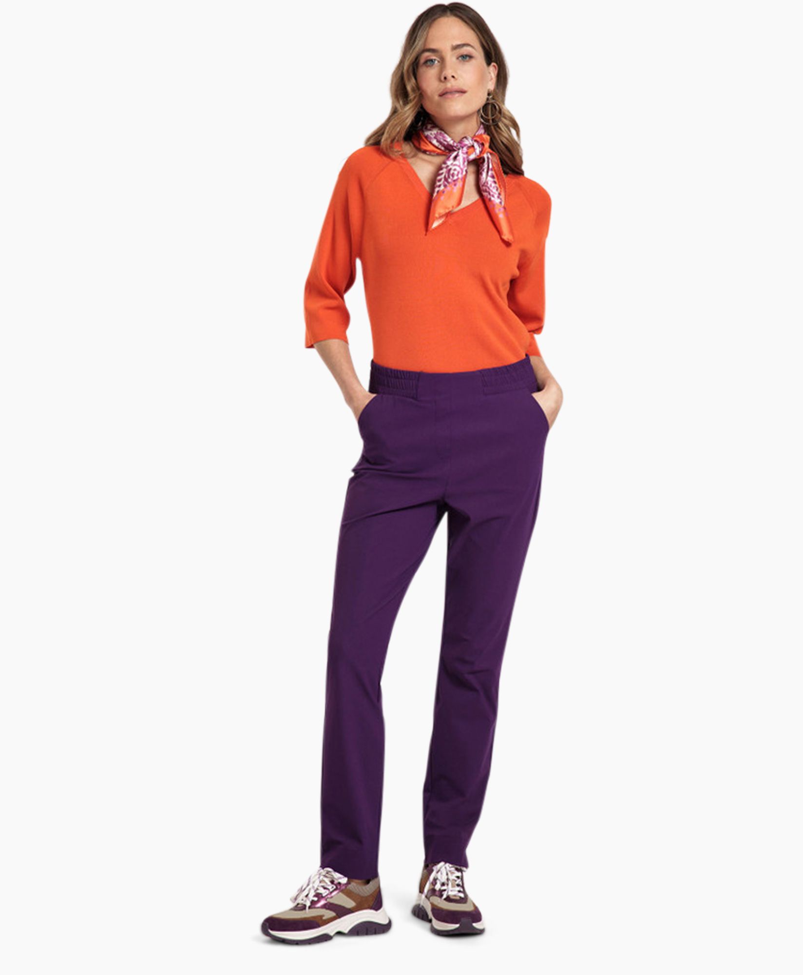Studio Anneloes Pullover Marijn Vneck Pullover Oranje