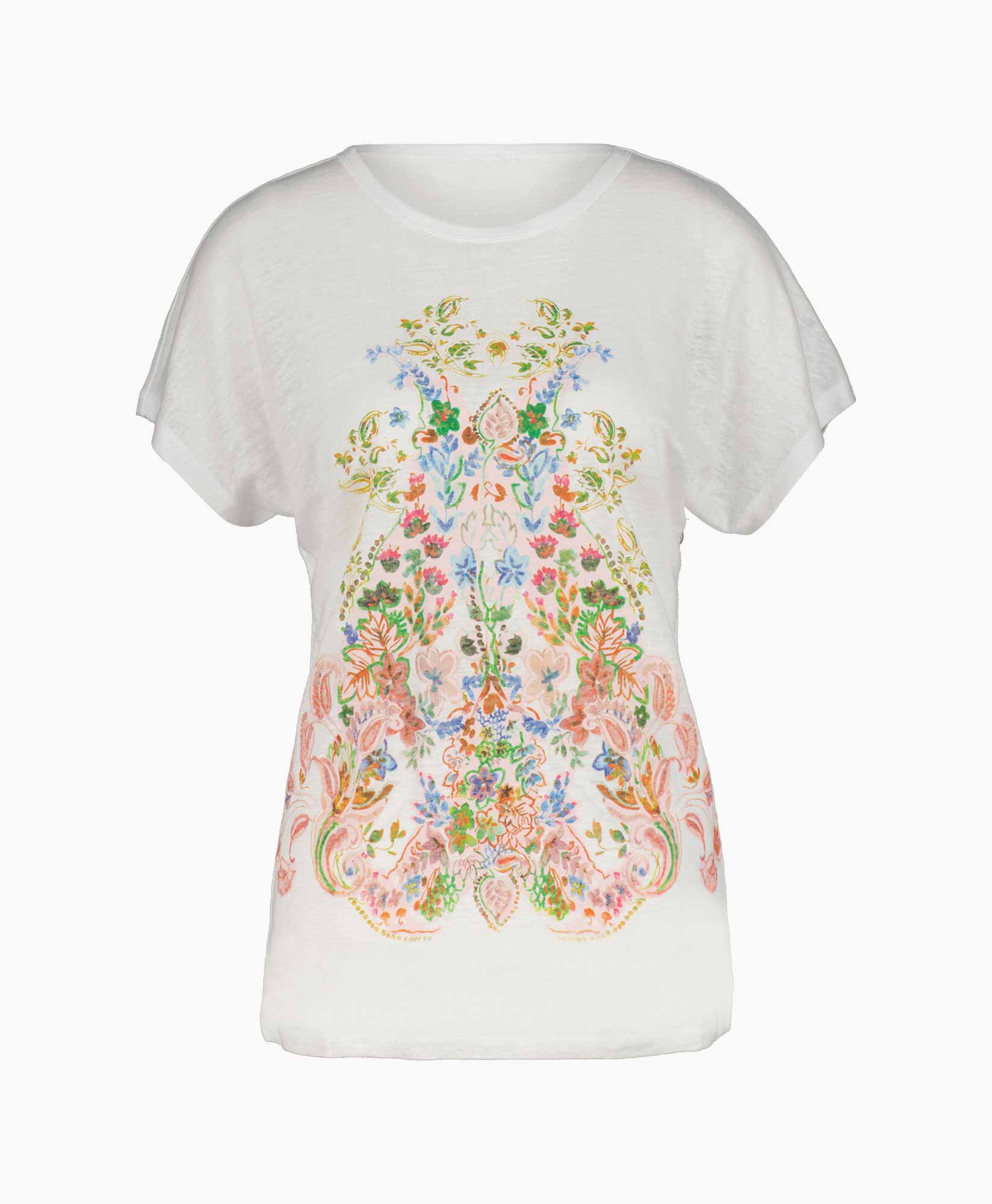 Riani T-shirt Korte Mouw 348860-8228 Wit dessin