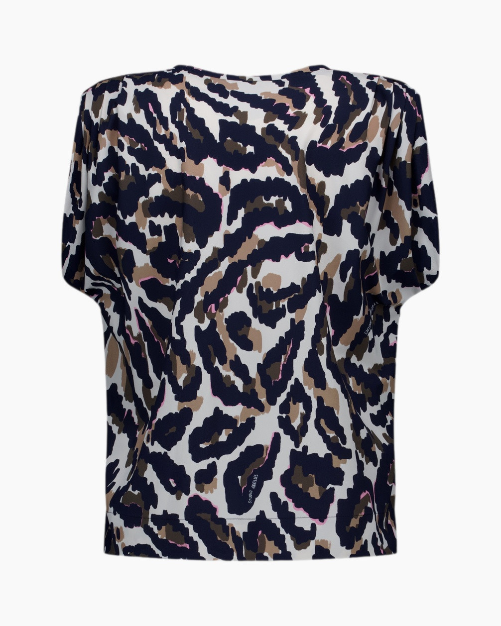 leopardenprint, top, korte mouwen, t-shirt, top