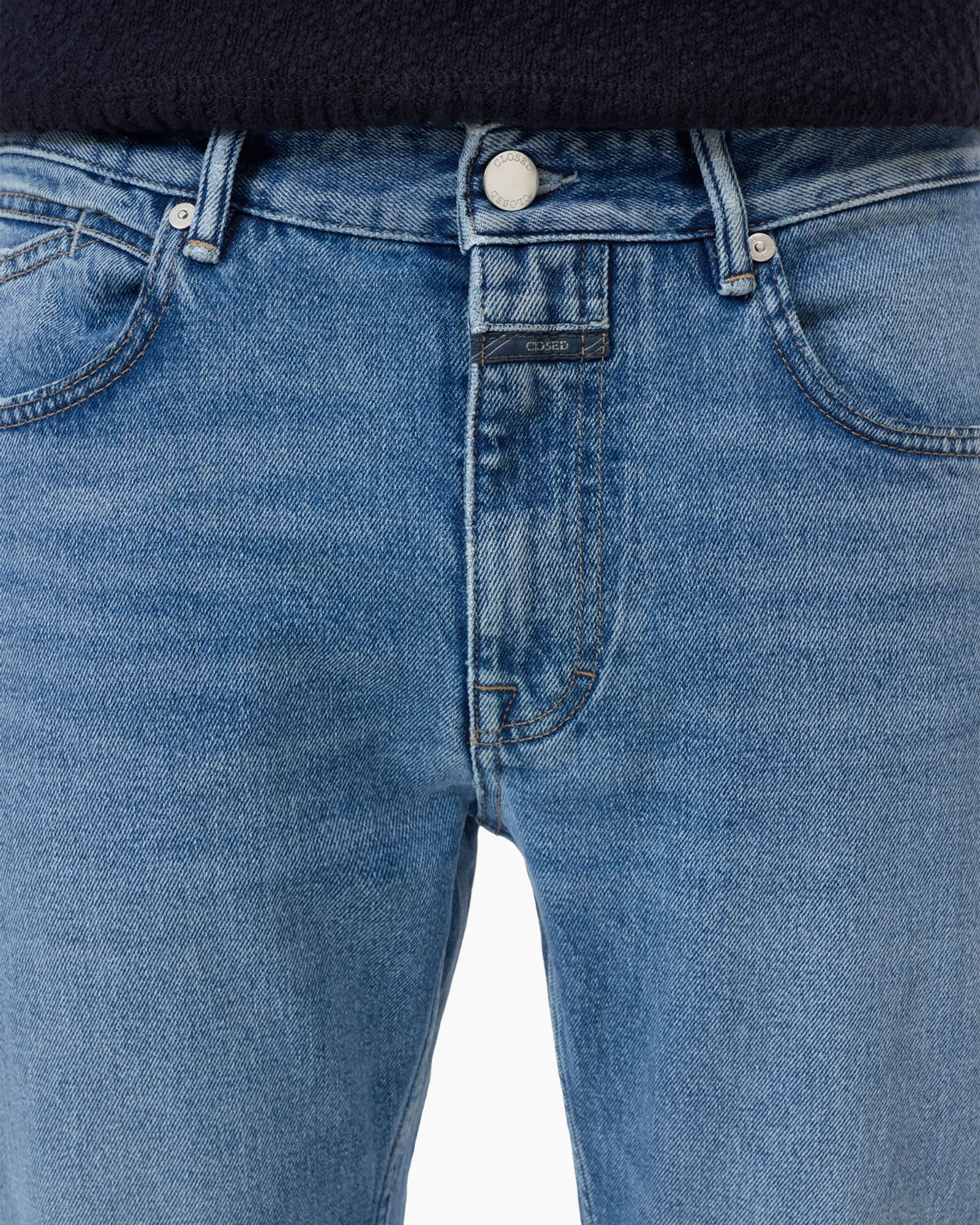 jeans, denim, knop, rits, zak