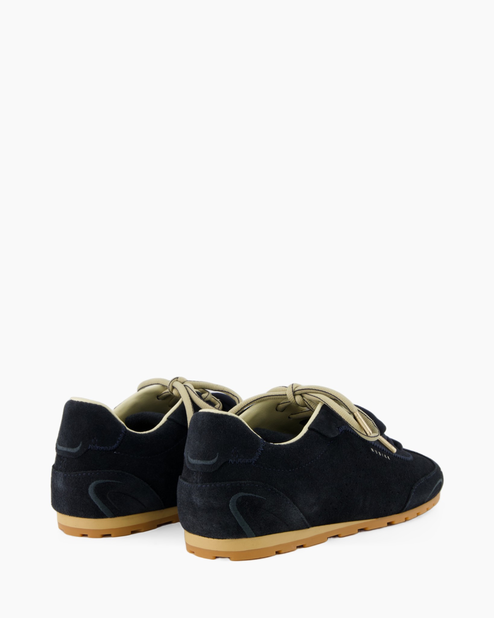 schoenen, sneakers, donkerblauw, suède, gumzool