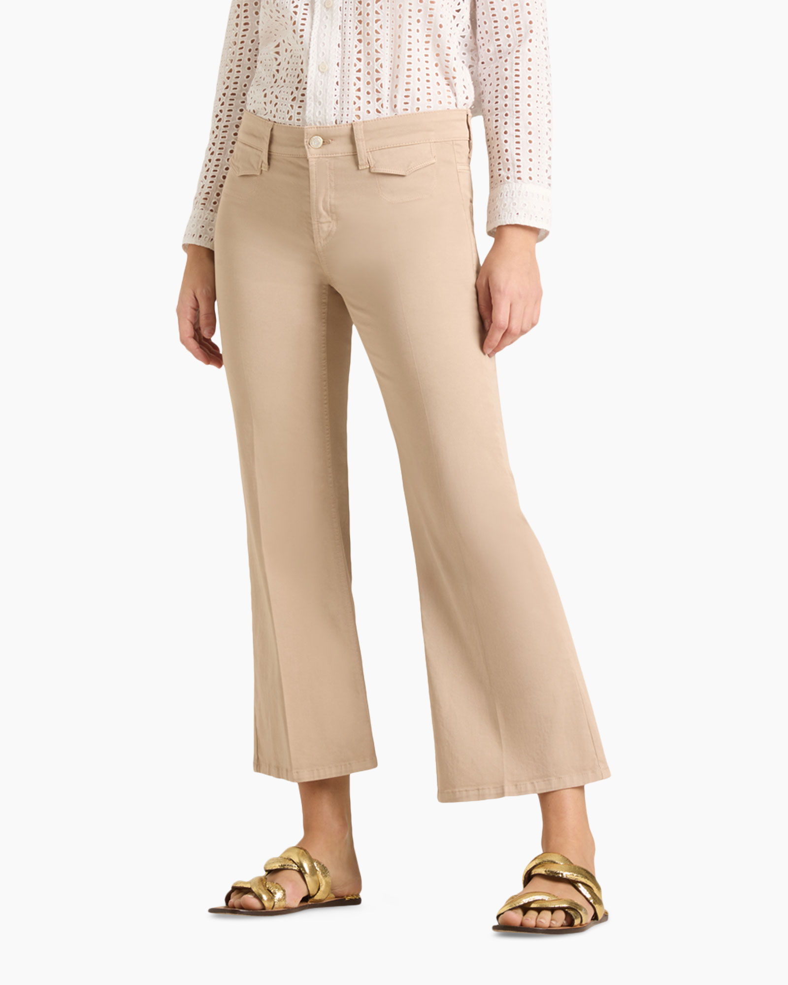 broek, khaki, wijdtepantalon, korte, zakken