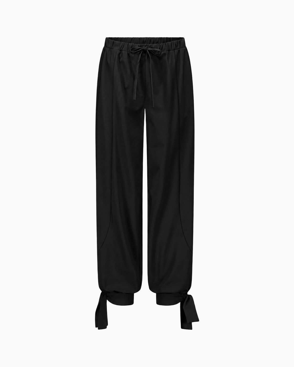 broek, touwtje, zwart, couture, getailleerd