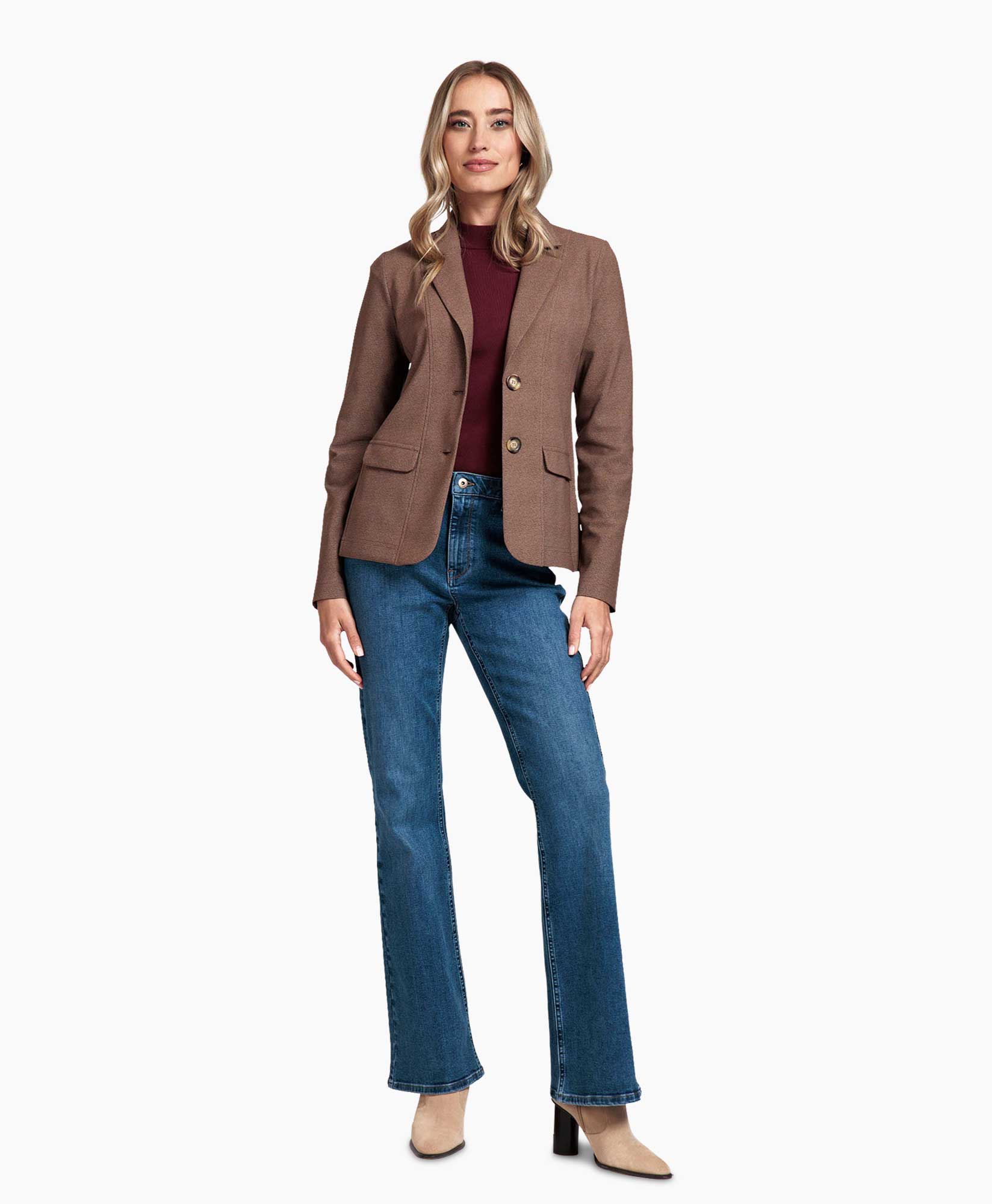 Studio Anneloes Blazer Clean Bonded Weave Blazer Bruin