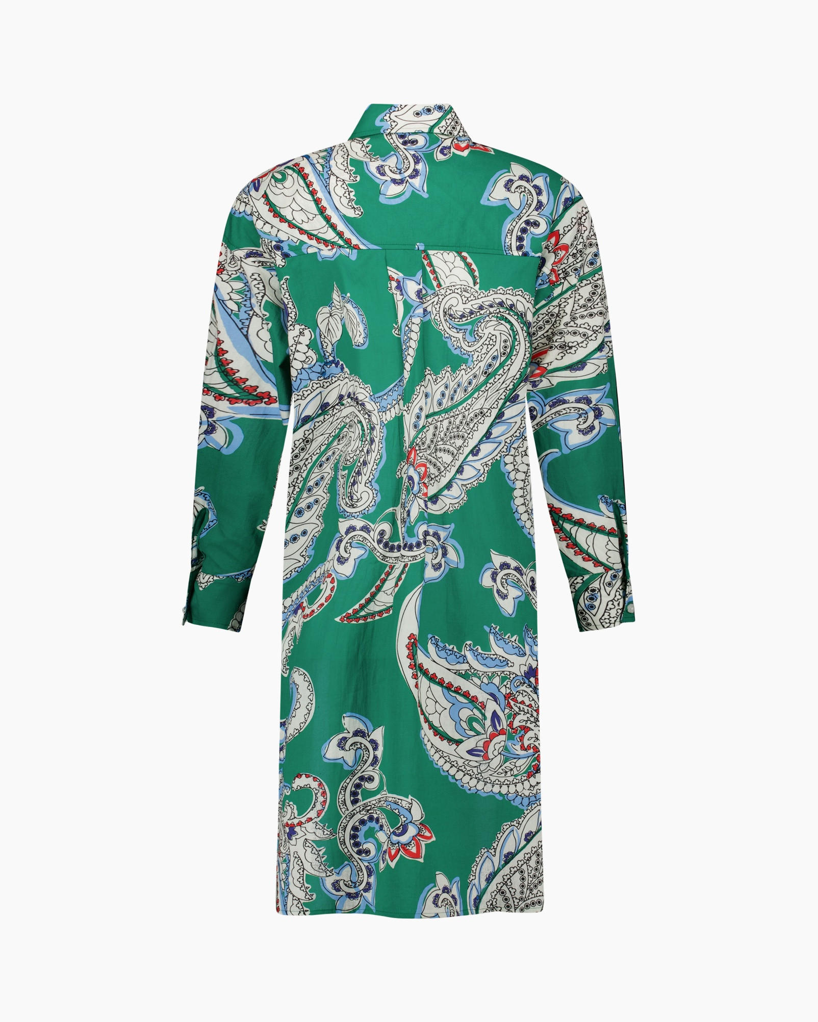 hemd, jurk, paisley, langemouw, groen