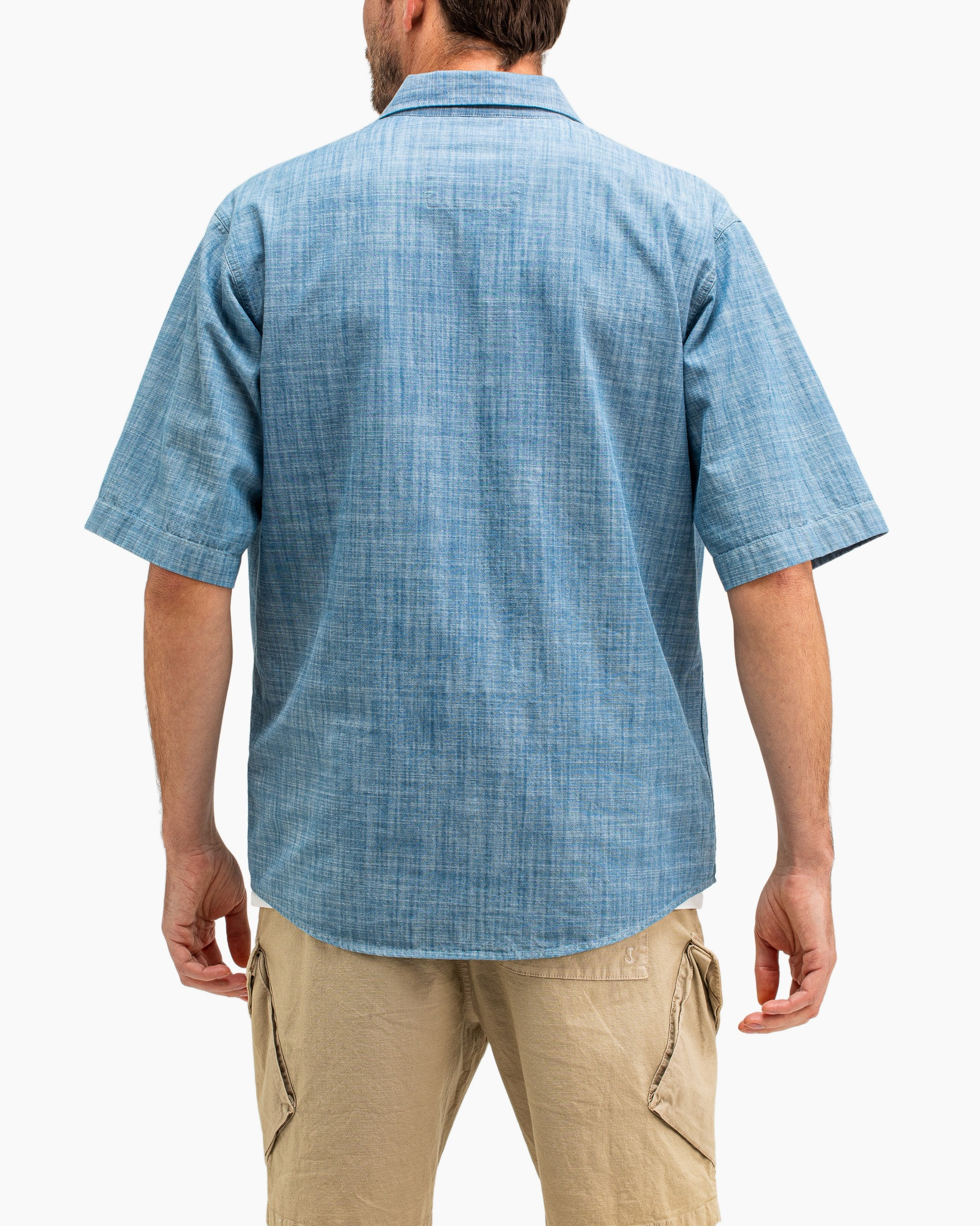 Overhemd Anthony Resort Chambray Shirt Ss Blauw Overhemd Anthony Resort Chambray Shirt Ss Blauw