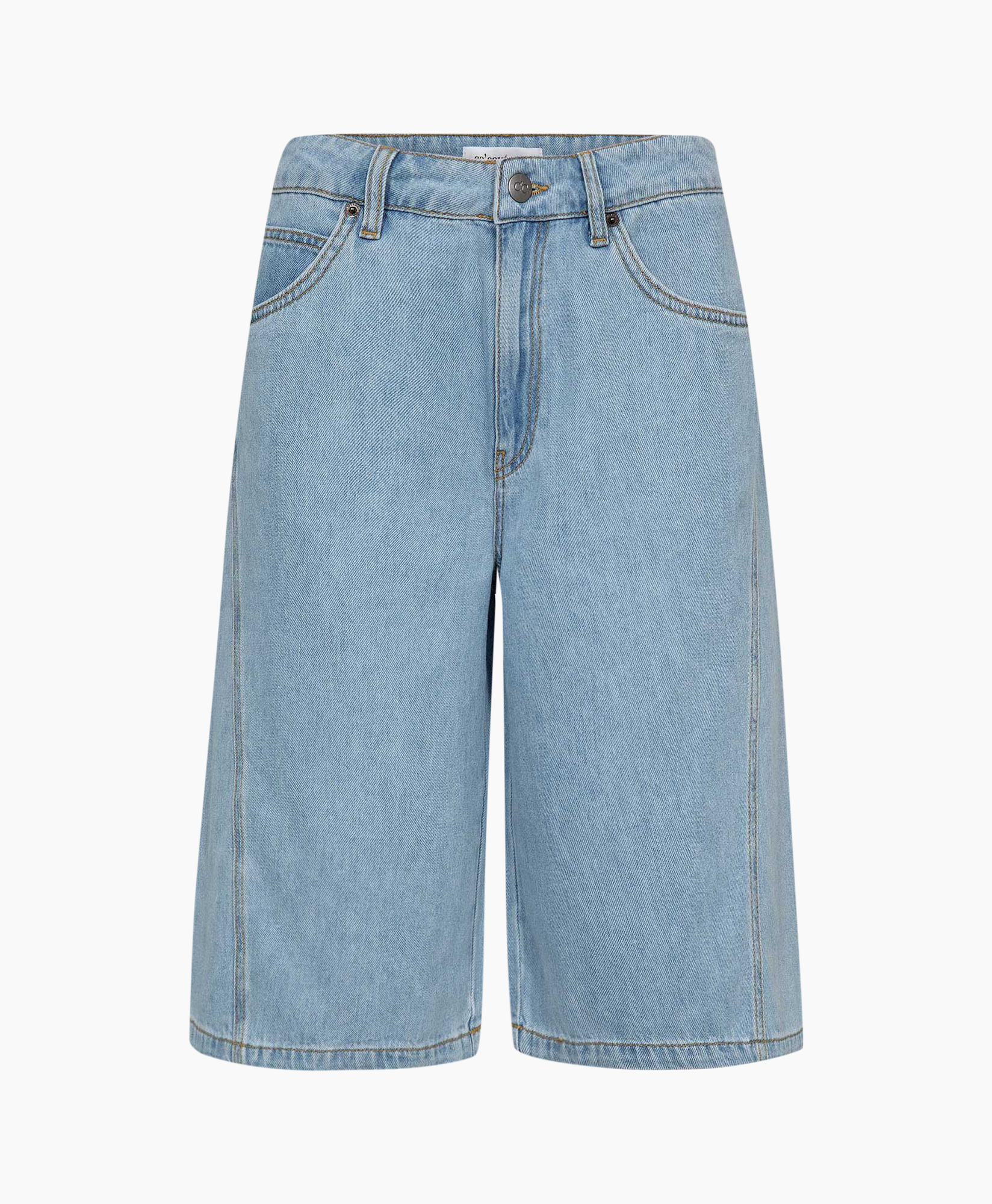 denim, shorts, jeans, lichtgewassen, zakken