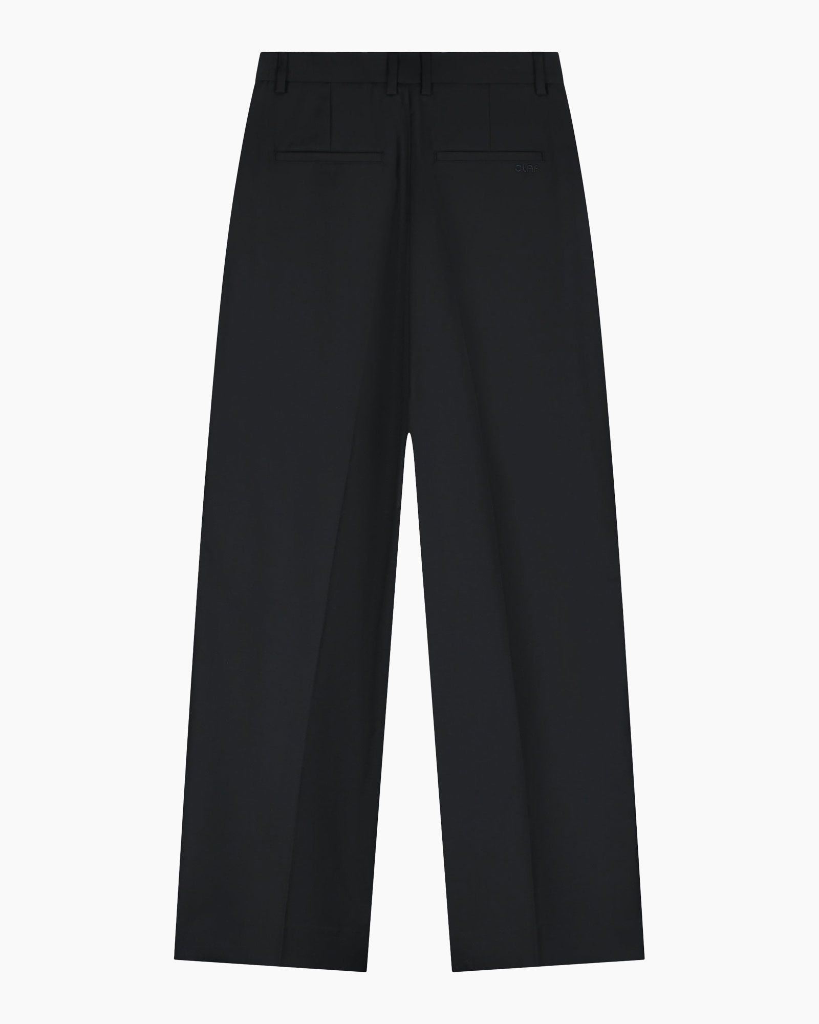 broek, broeken, zwart, wijd, achterzakken
