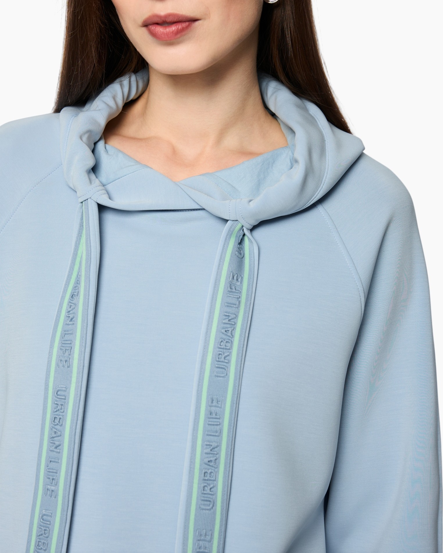 hoodie, lichtblauw, trekkoord, zacht fleece, mouwloos?