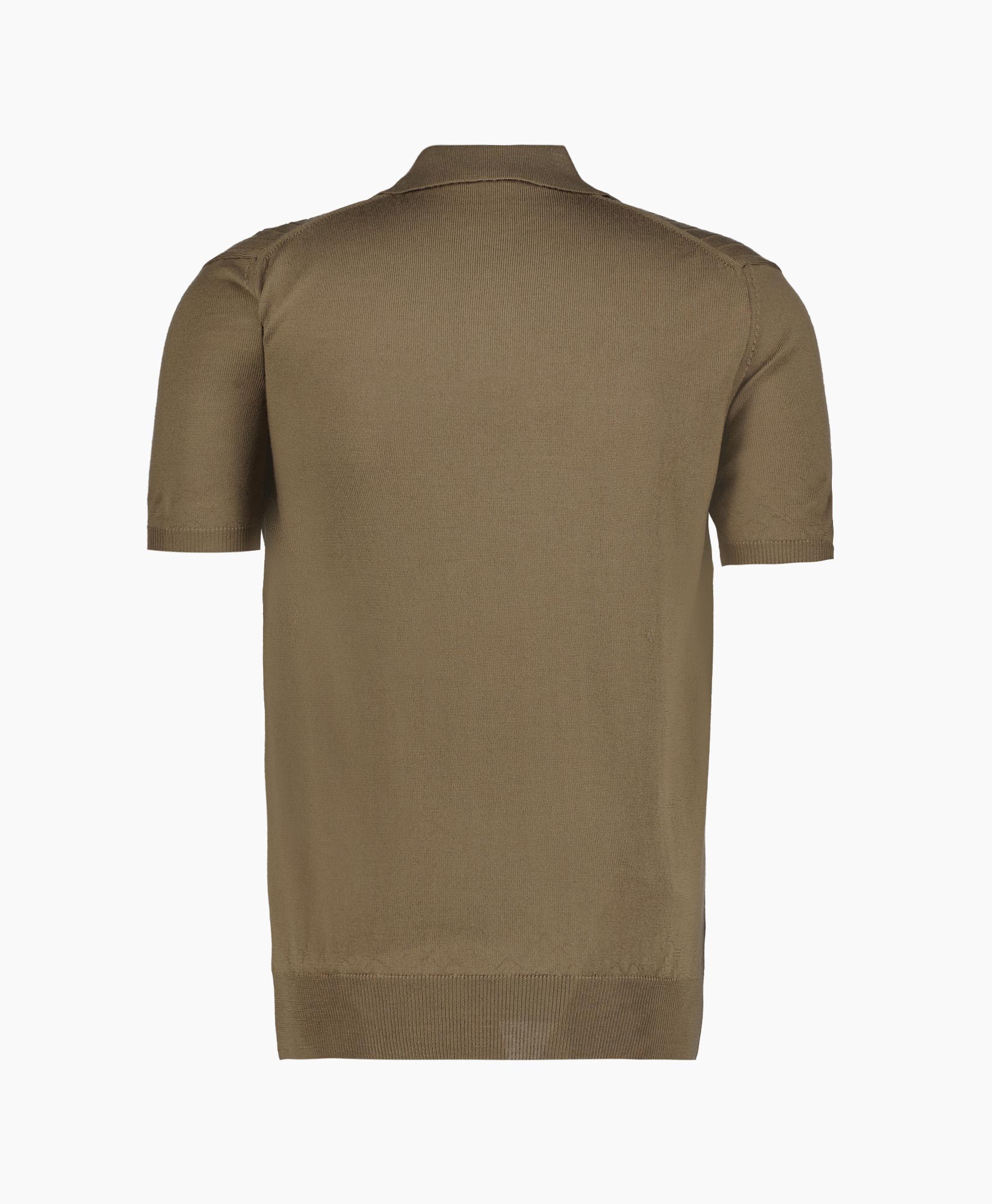 Polo Buttonles Ribsl Taupe