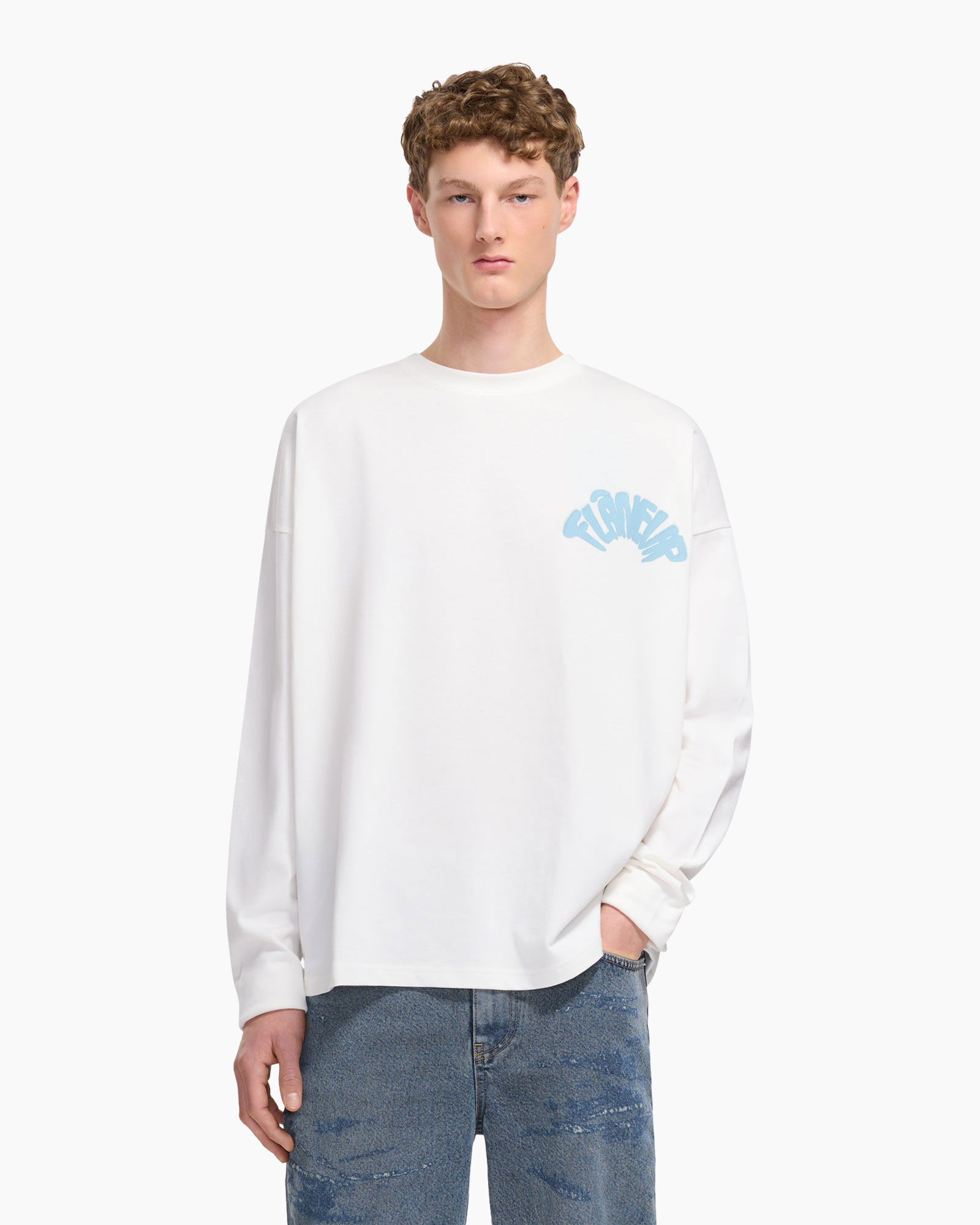 lange_draag, wit, grafisch, logo, casual