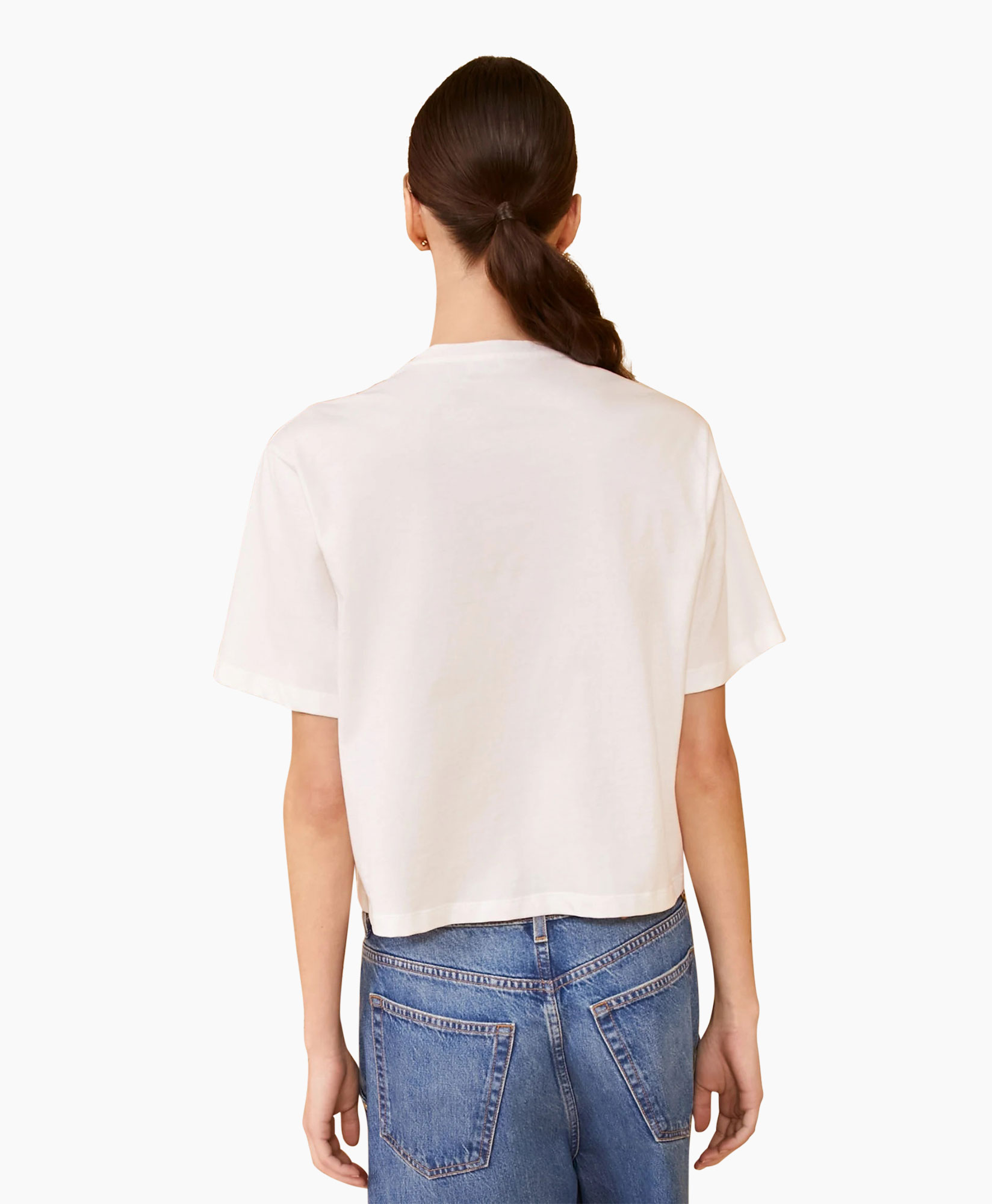 T-shirt Korte Mouw Aris Ecru