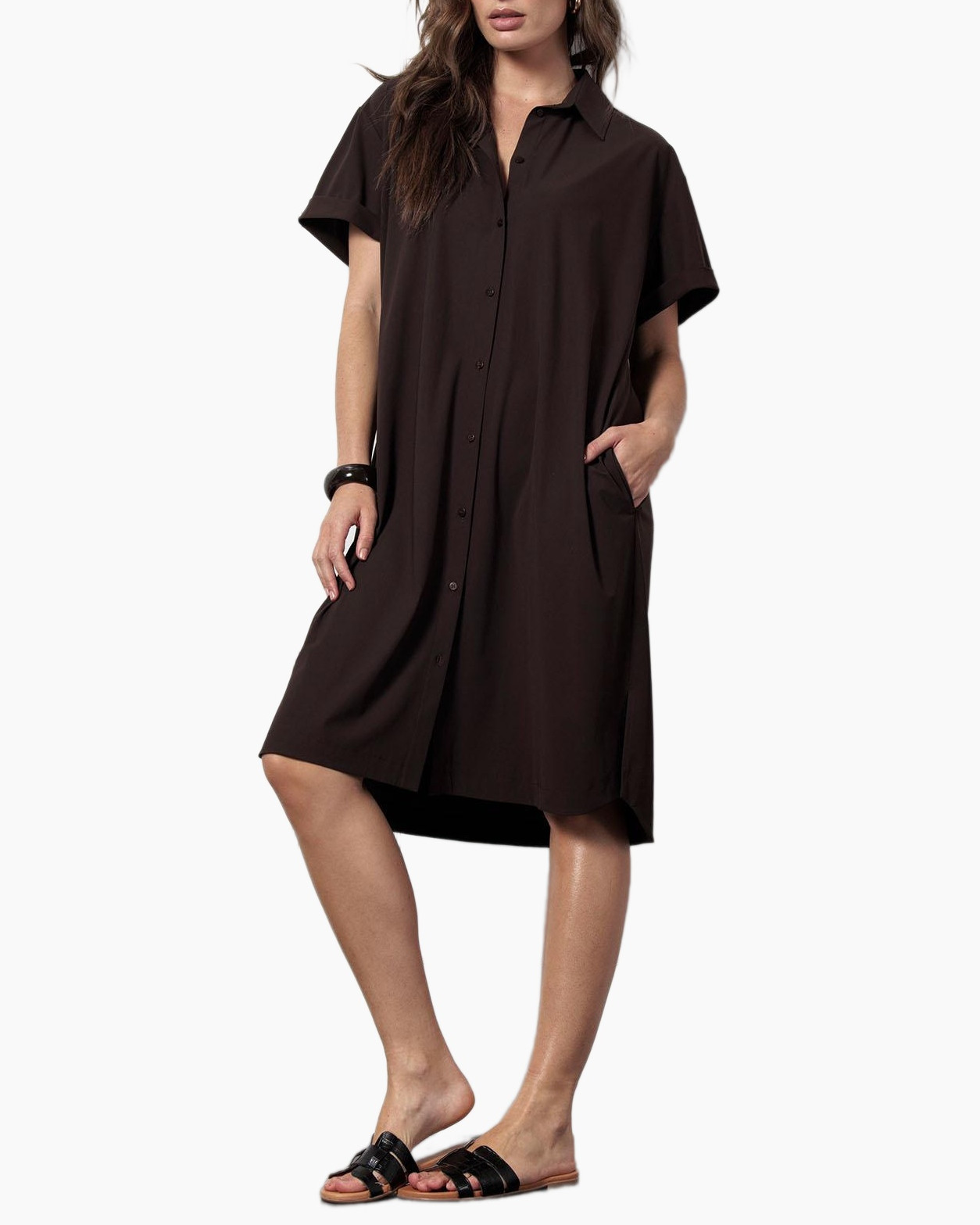 Jurk Louna Blouse Dress Donker Bruin