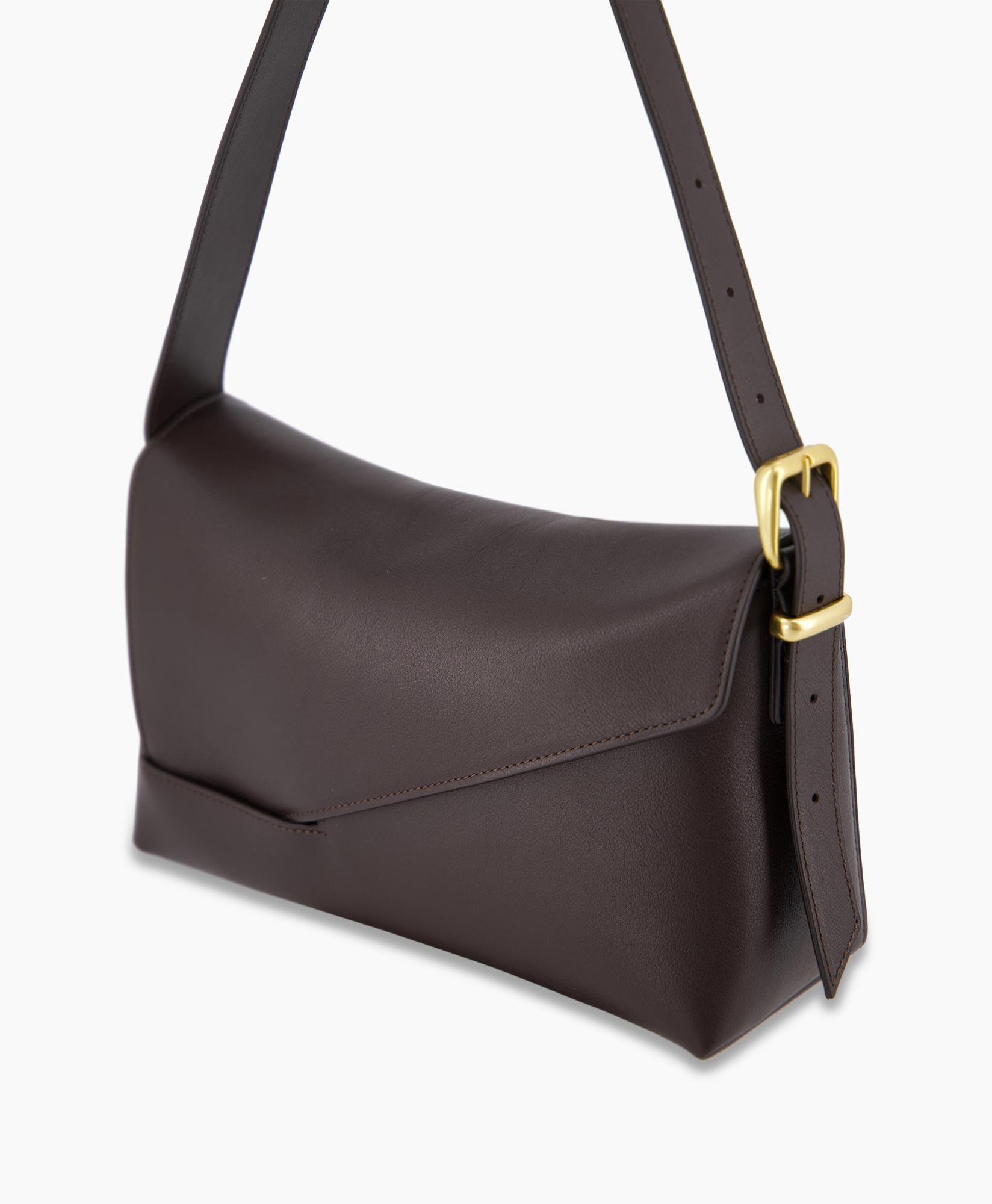Schouder / Hand Tas Oscar Baguette Donker Bruin