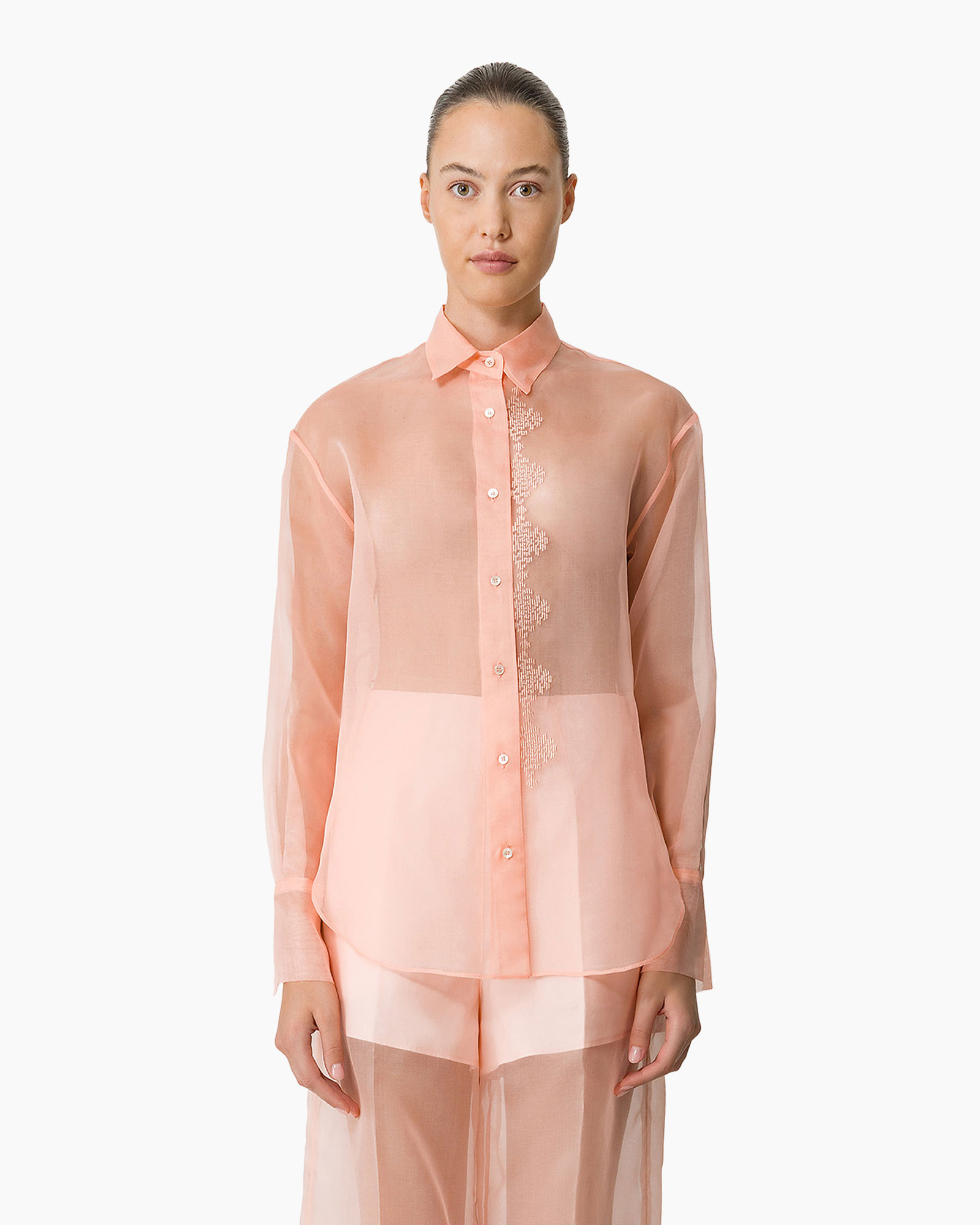 Blouse Chic Organza Silk Rose
