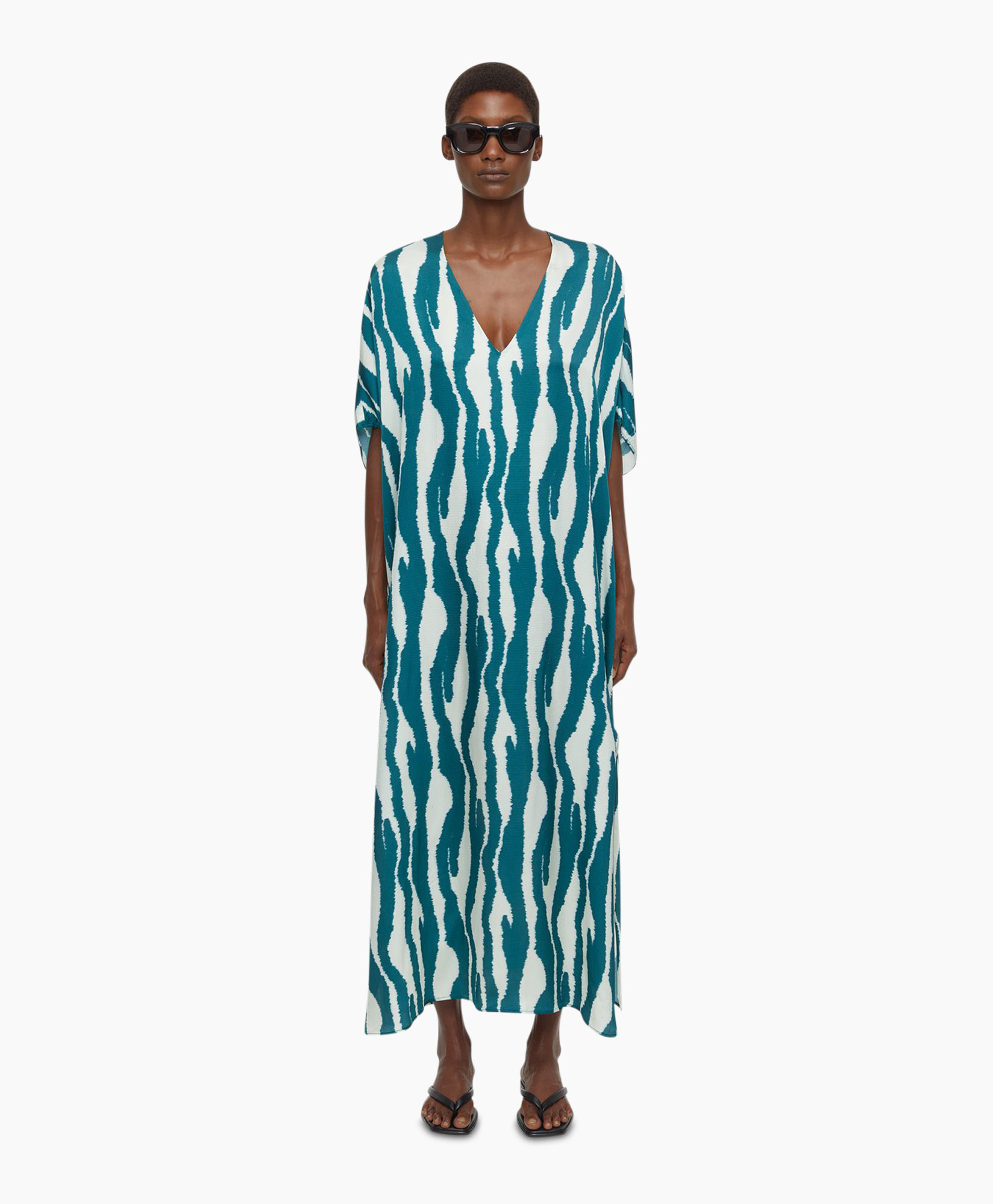 Maxi Jurk Caftan Blauw