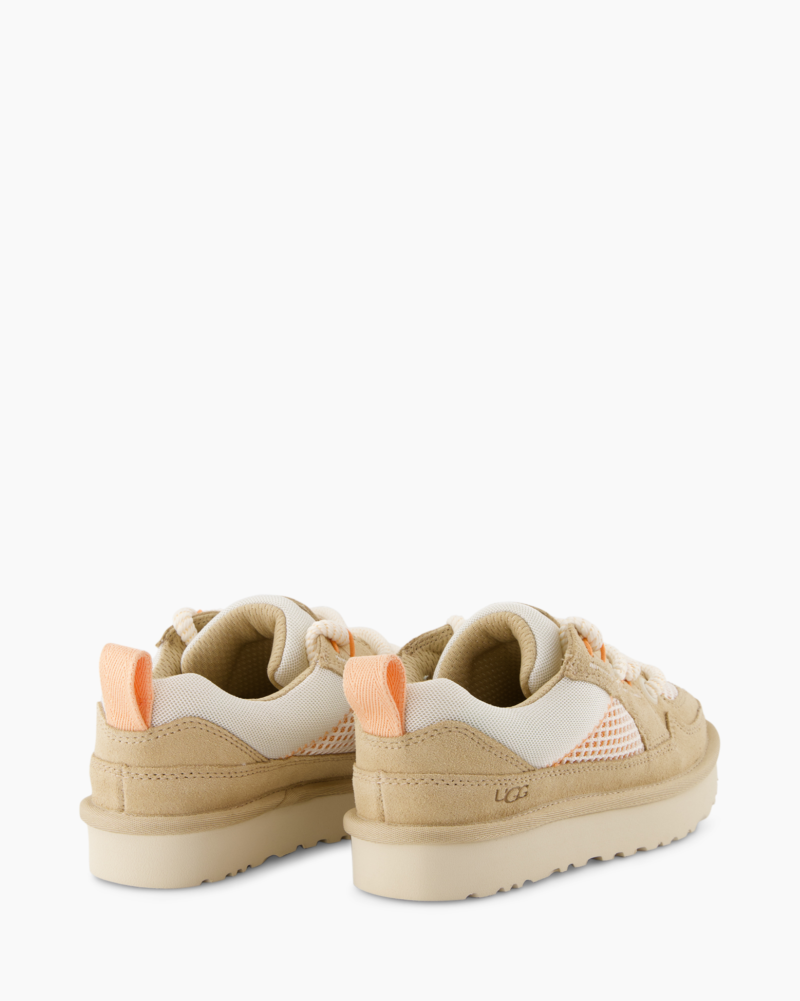 sneakers, beige, mesh, katoen?, terug ooglus?