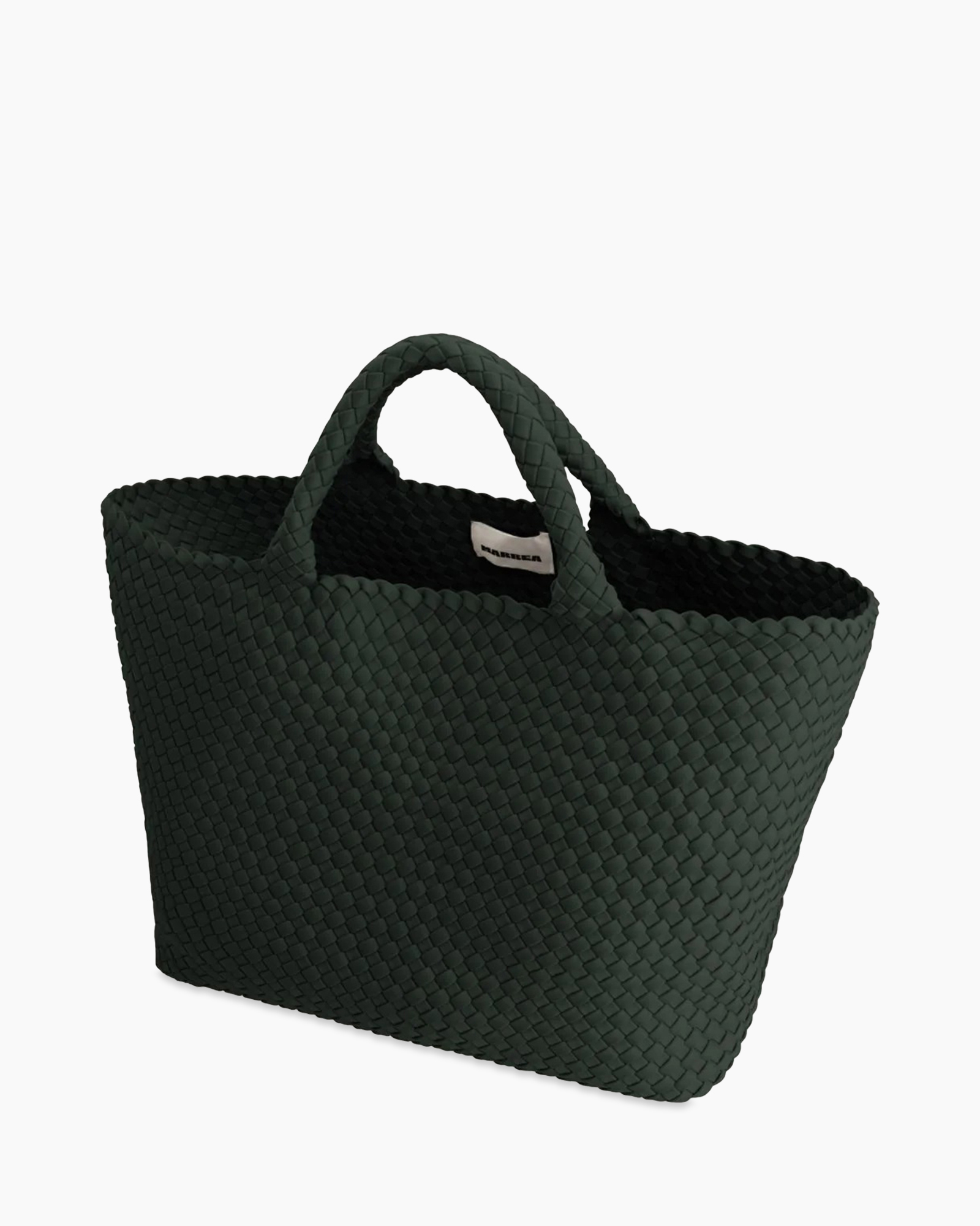 tas, handtas, geweven, groen, tote