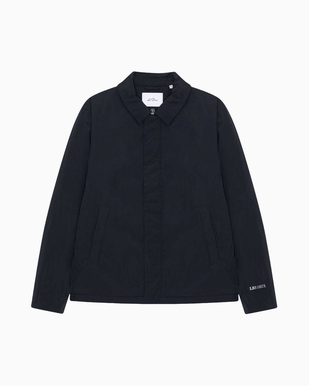 jas, jasjak, blauw, kraag, langemode