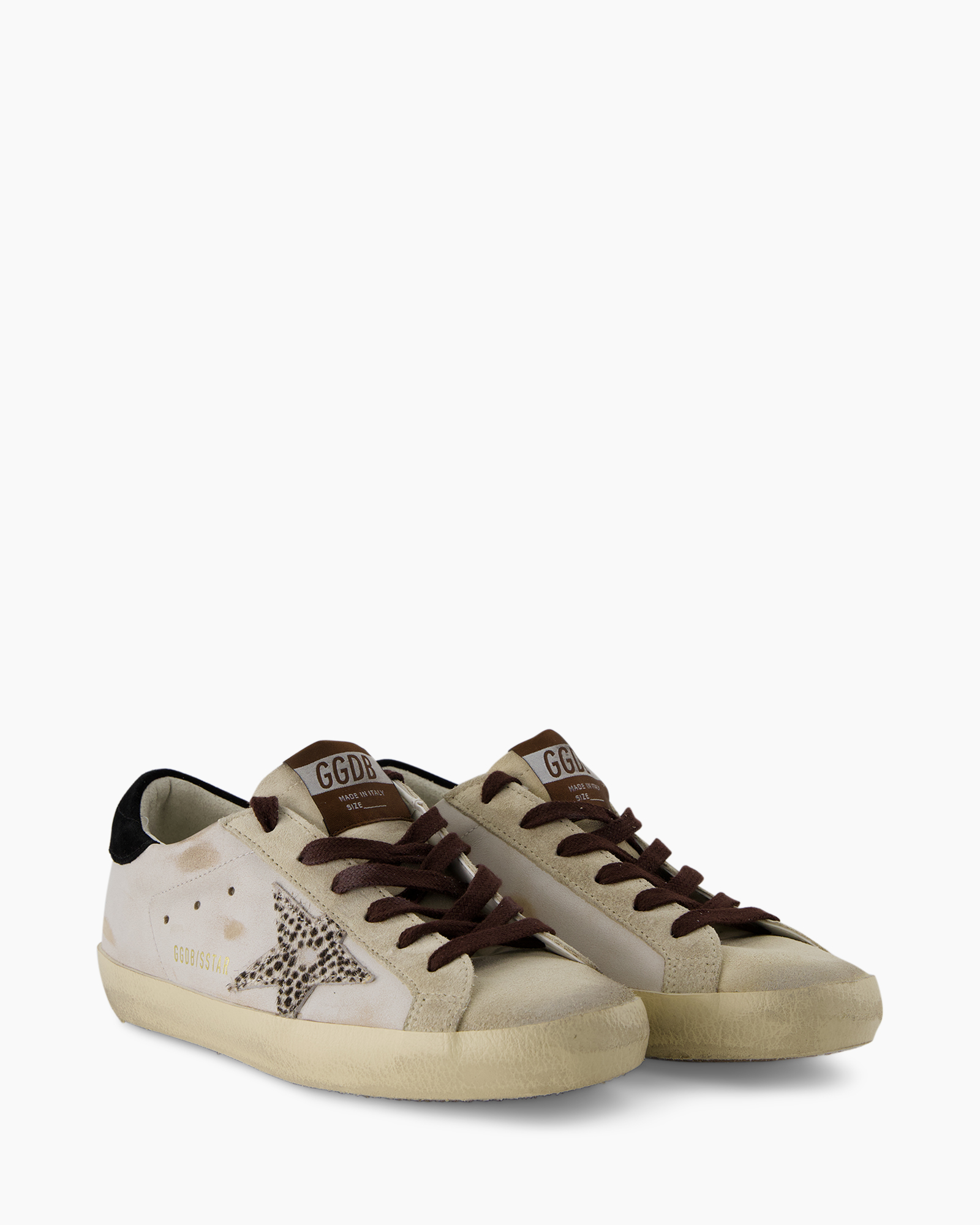 sneaker, schoen, laag snit, veters, ster patroon